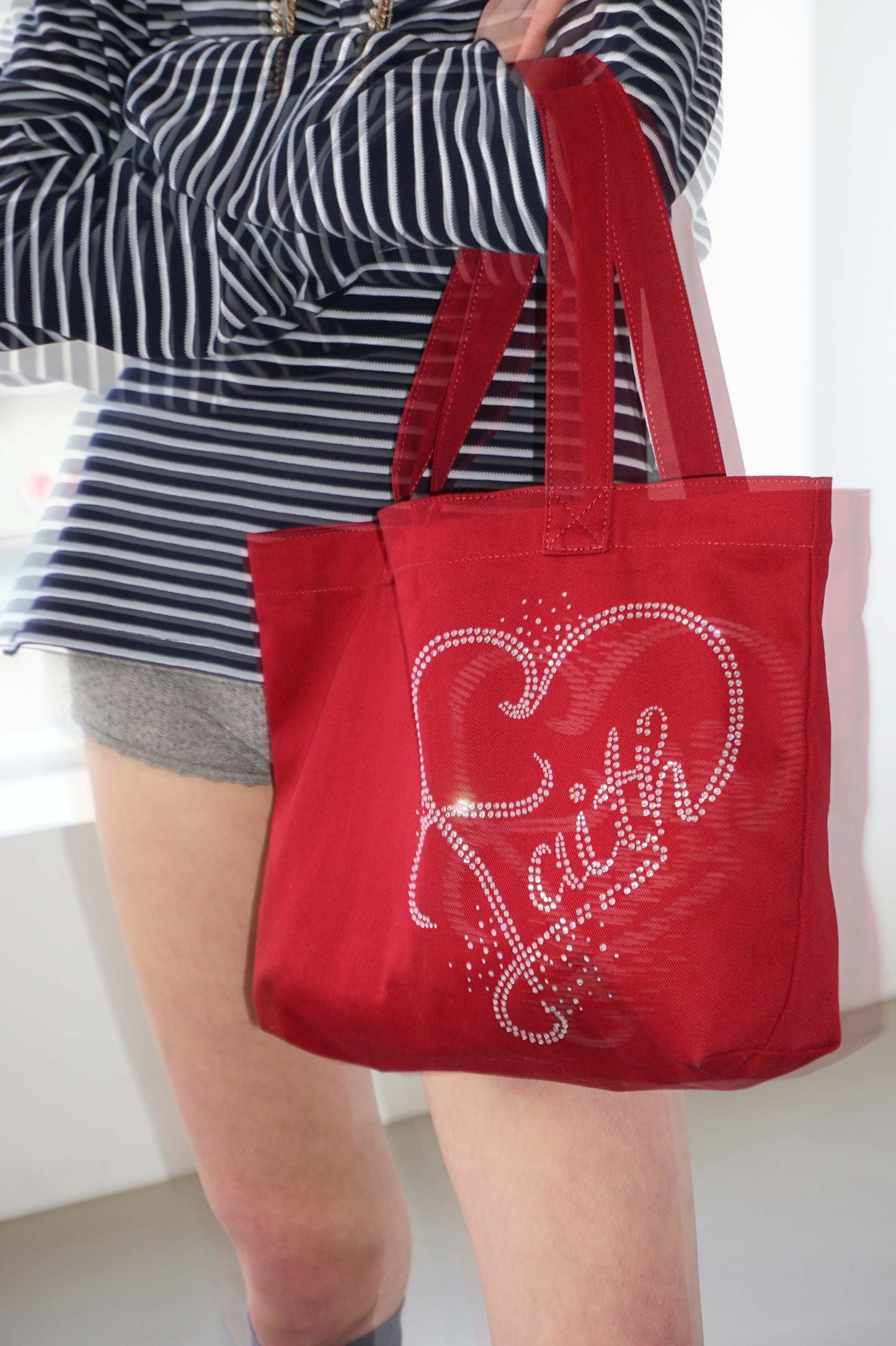 Sculptorpage - Faith Rhinestone Eco Bag Red