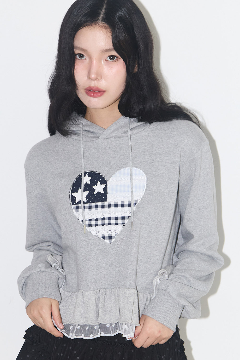 illigo - Tiny Lace Hoodie Melange