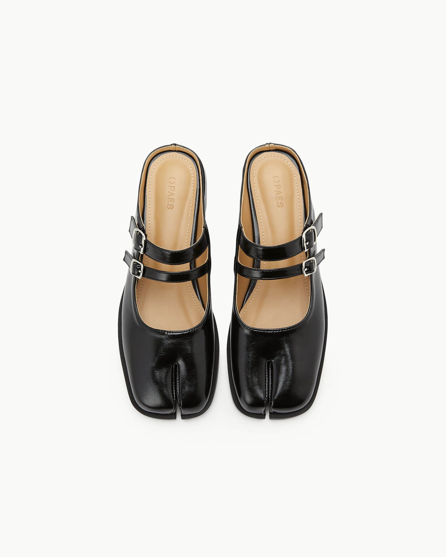 PAES - Double Buckle Mule / Black
