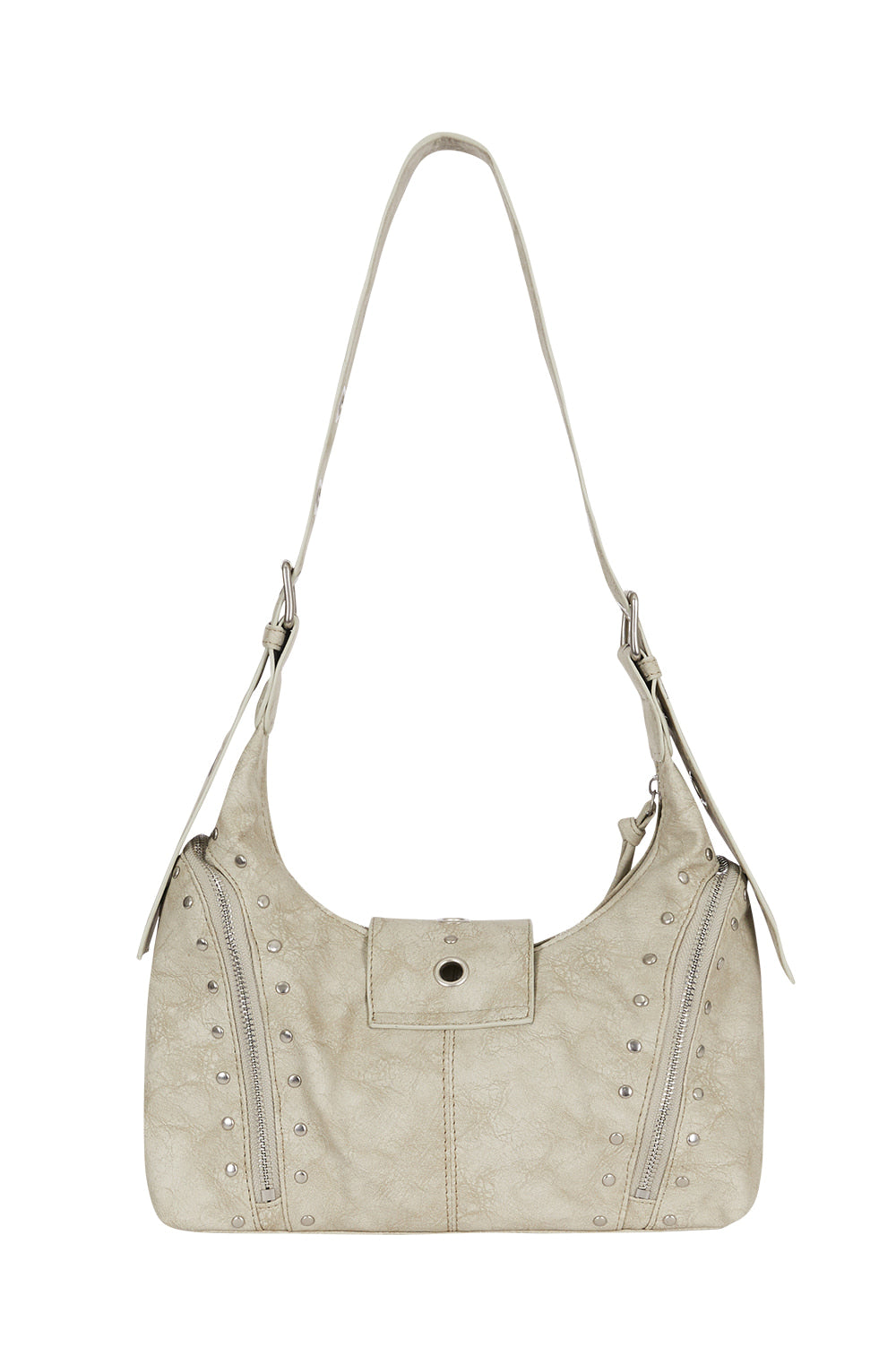 illigo - Leaf Eyelet Shoulder Bag Beige