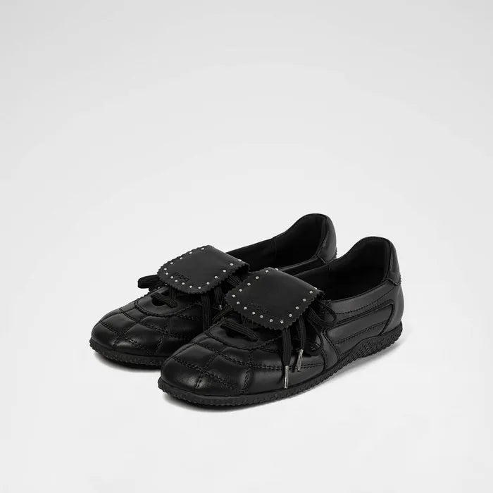 khiho - 3-Way Foldover Tongue Sneakers / Black