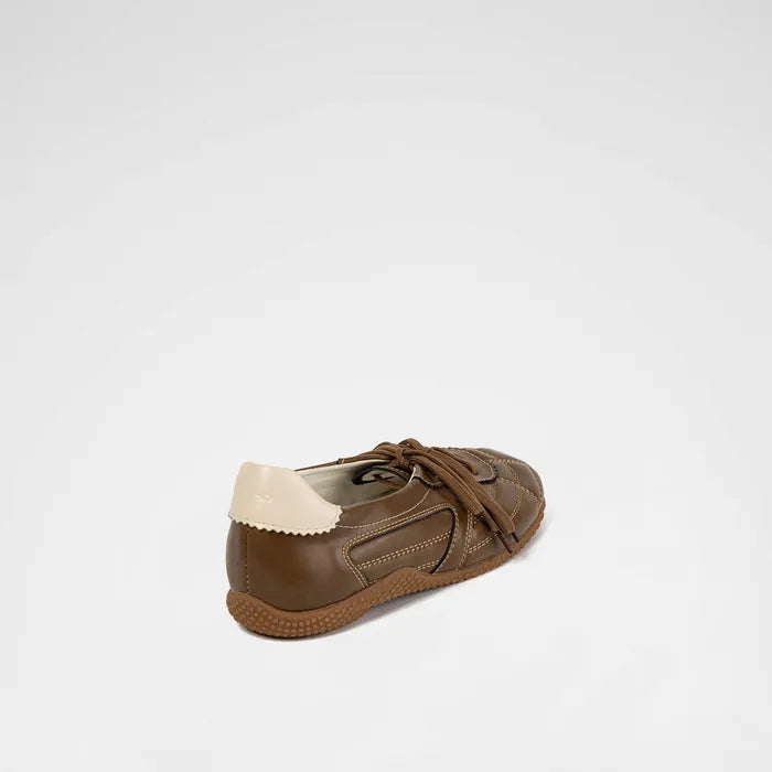 khiho - 3-Way Foldover Tongue Sneakers / Brown