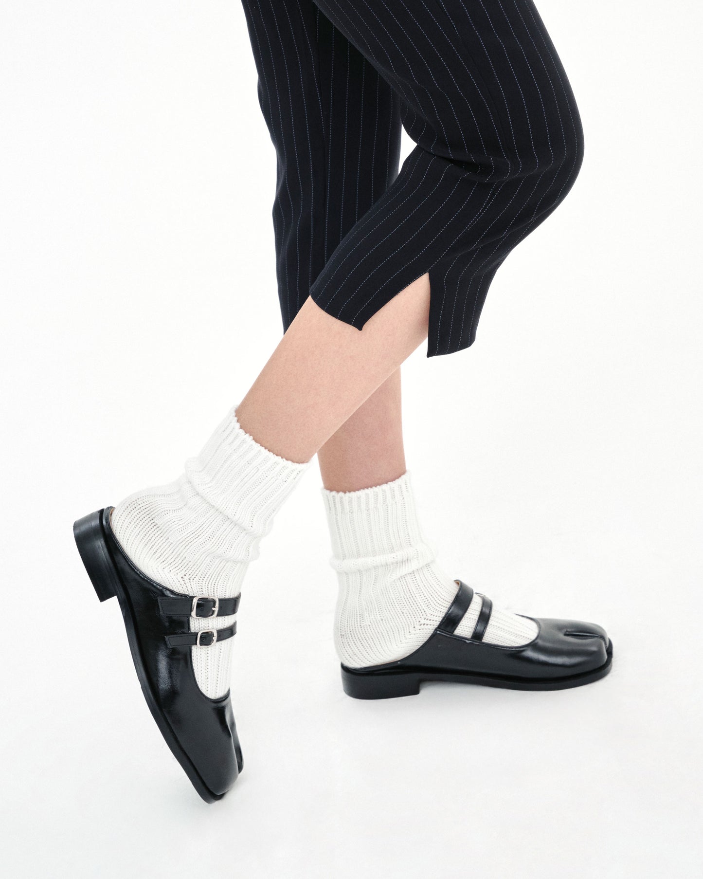 PAES - Double Buckle Mule / Black