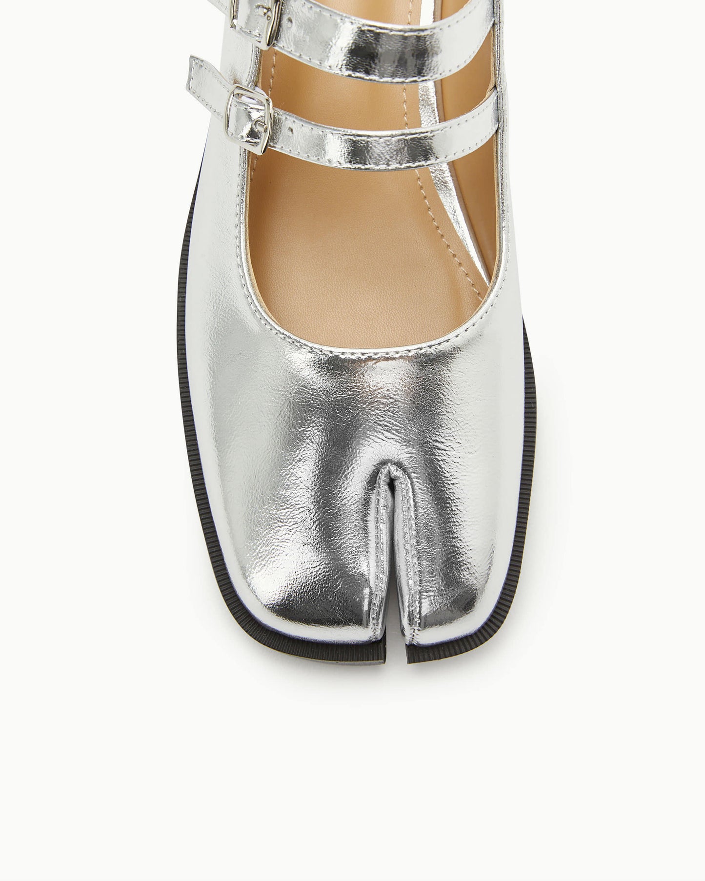 PAES - Double Buckle Mule / Silver