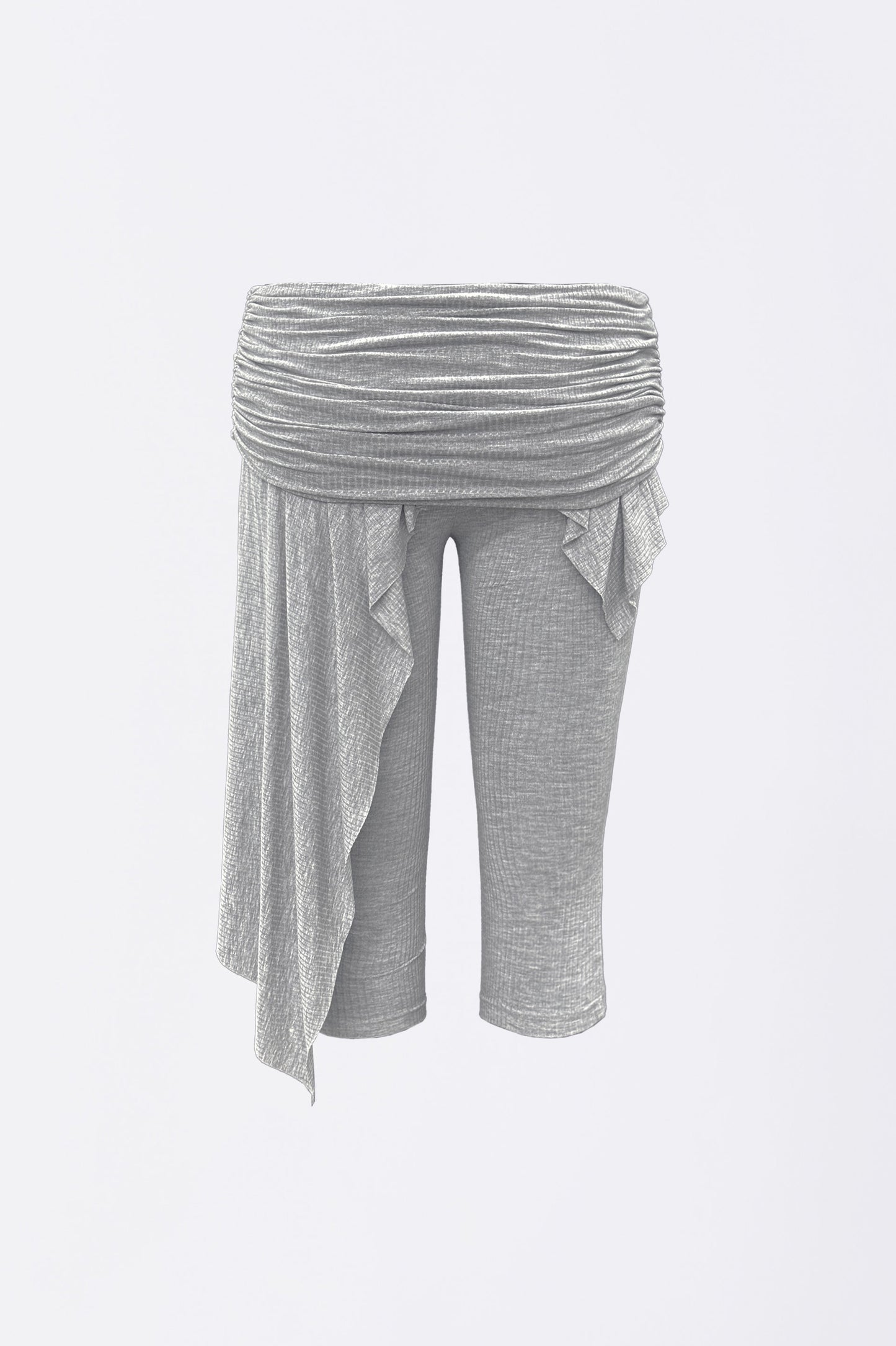Sculptorpage - Asymmetric Skirt Leggings Melange Gray