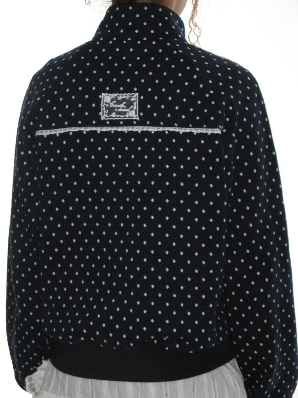 crank-ROSE DOT TRACK JACKET( BLACK / NAVY /OATMEAL )