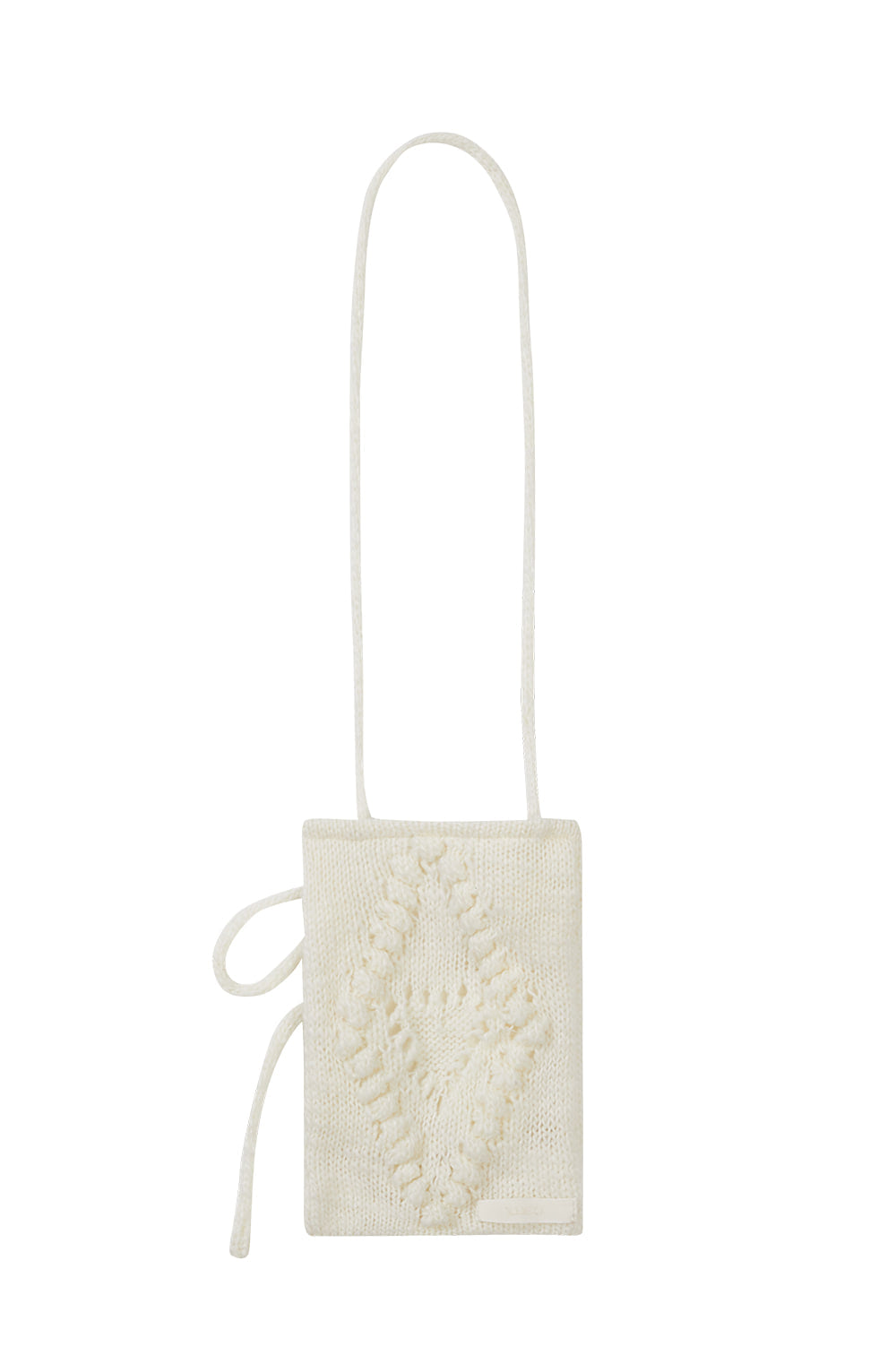 illigo - Fleur Diamond Knit Crossbody Bag in White