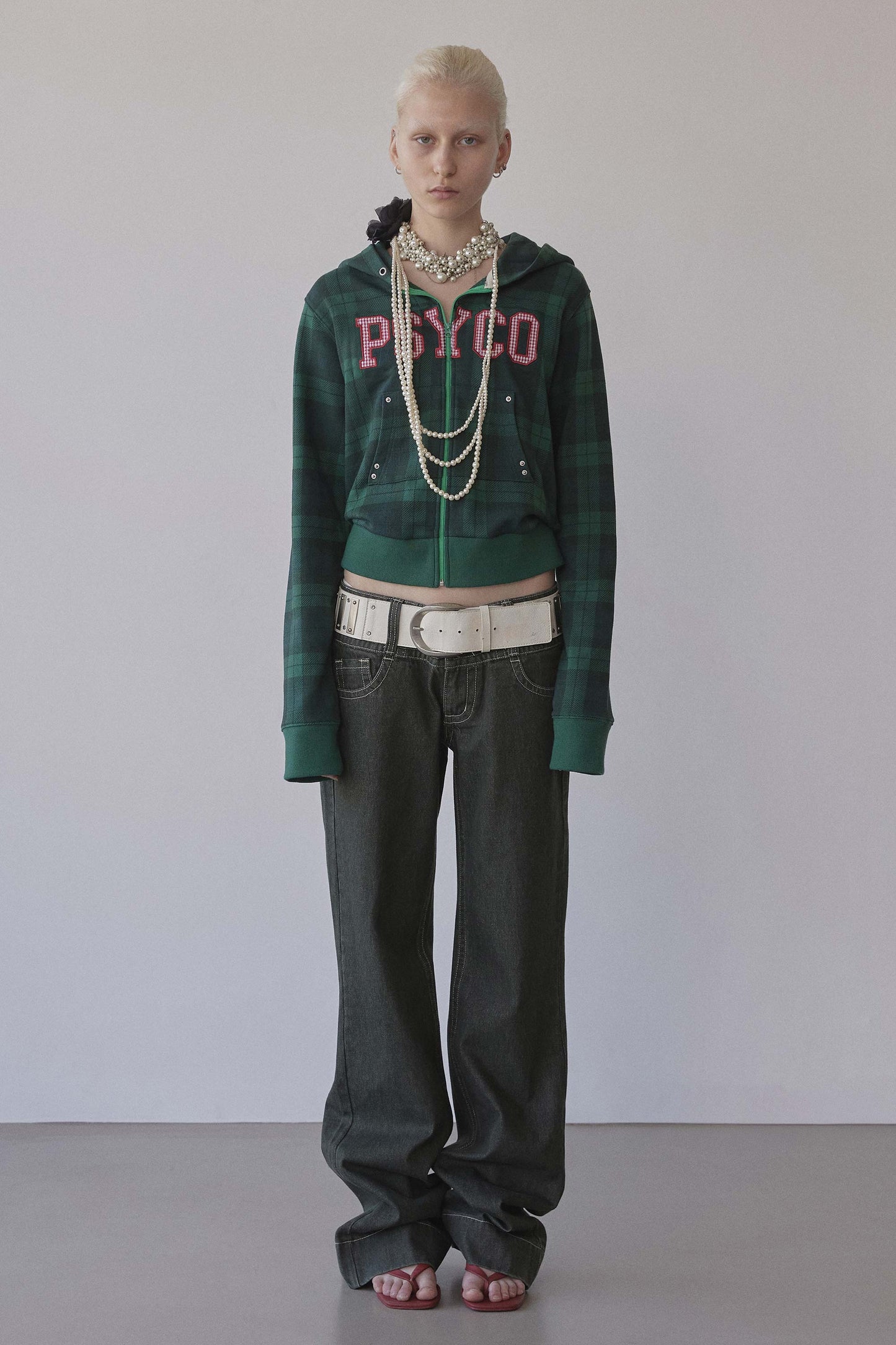 Sculptorpage - Cottage Zip-Up Hoodie Check