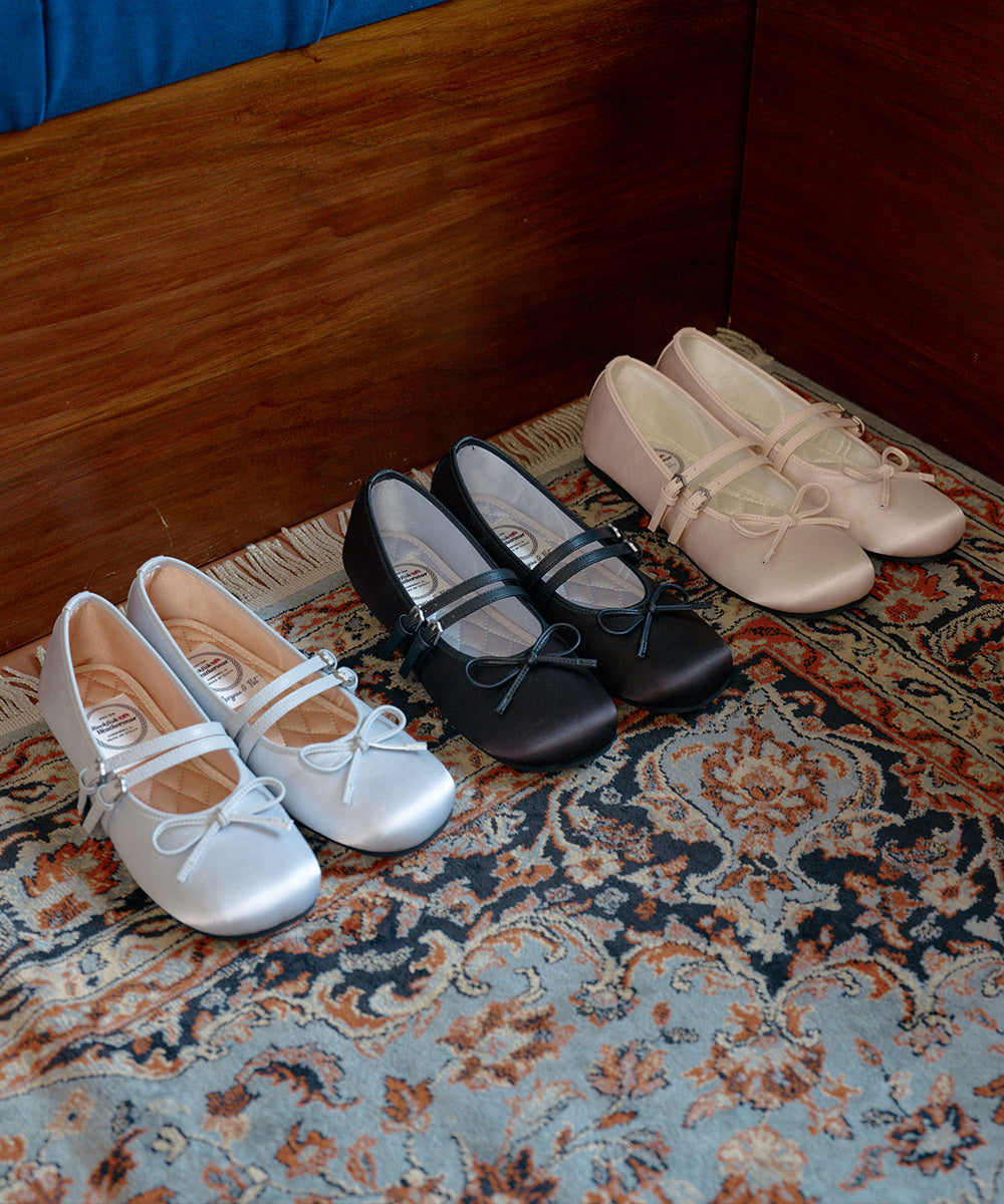 Rockfish Weatherwear - SQUARE TOE TWO STRAP MARYJANES(SATIN) - 3 colors