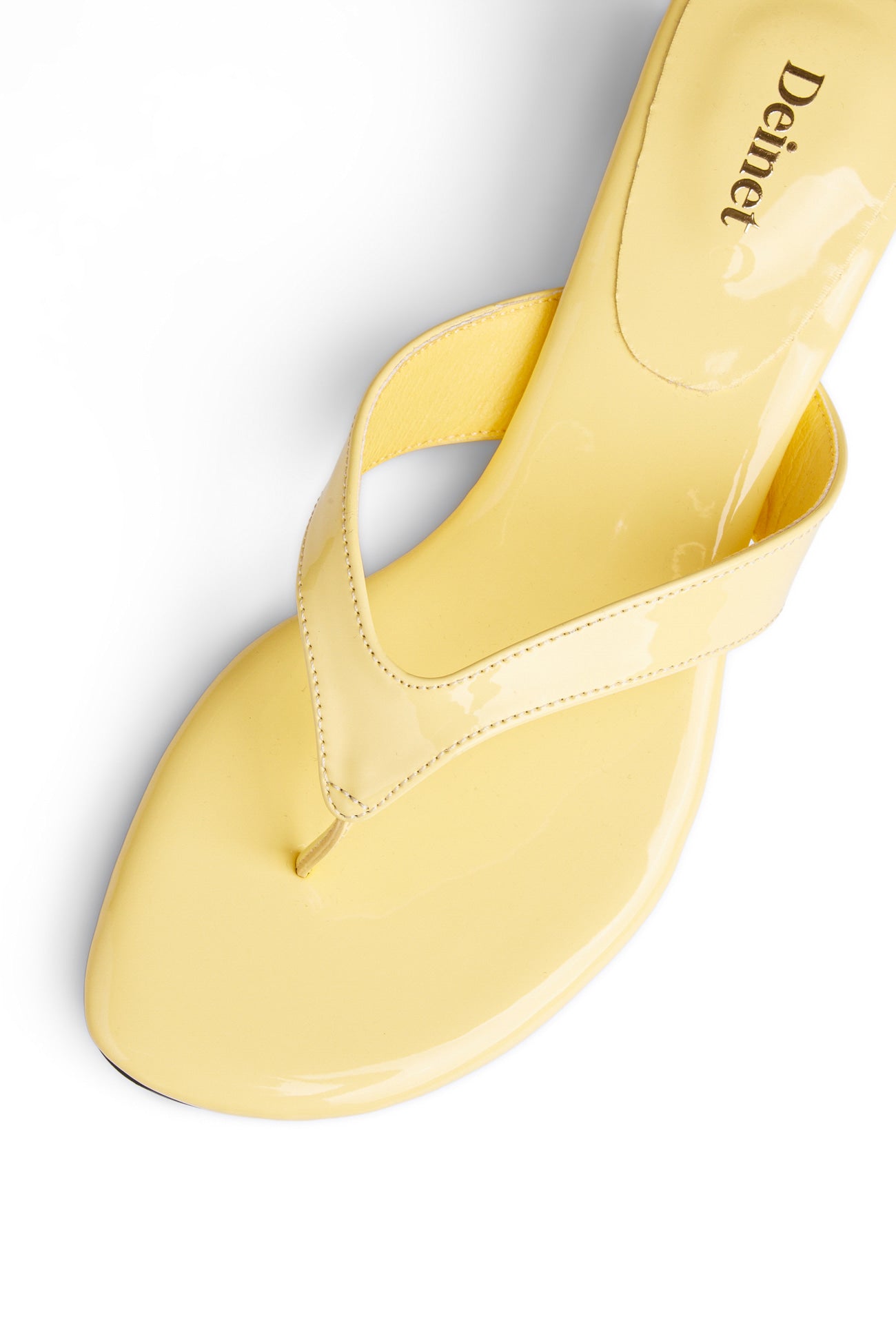 Deinet - ENAMEL FLIP FLOP IN LIGHT YELLOW