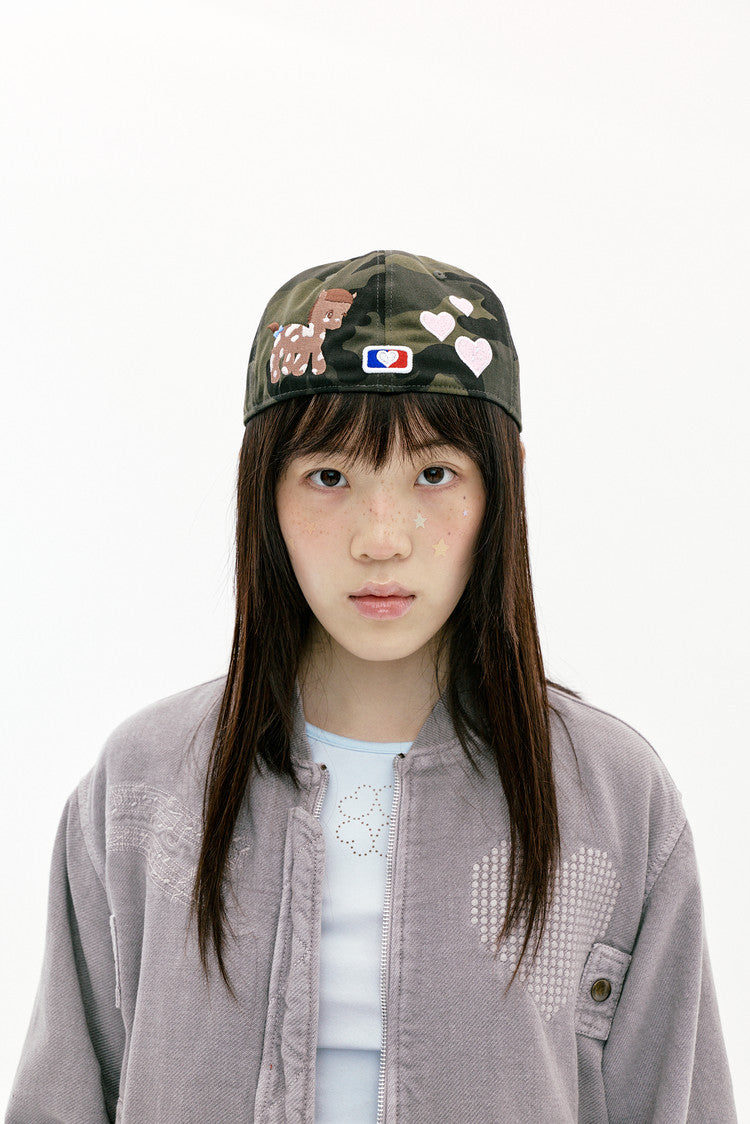 the museum visitor - PONY EMBROIDERY CAP (CAMO)
