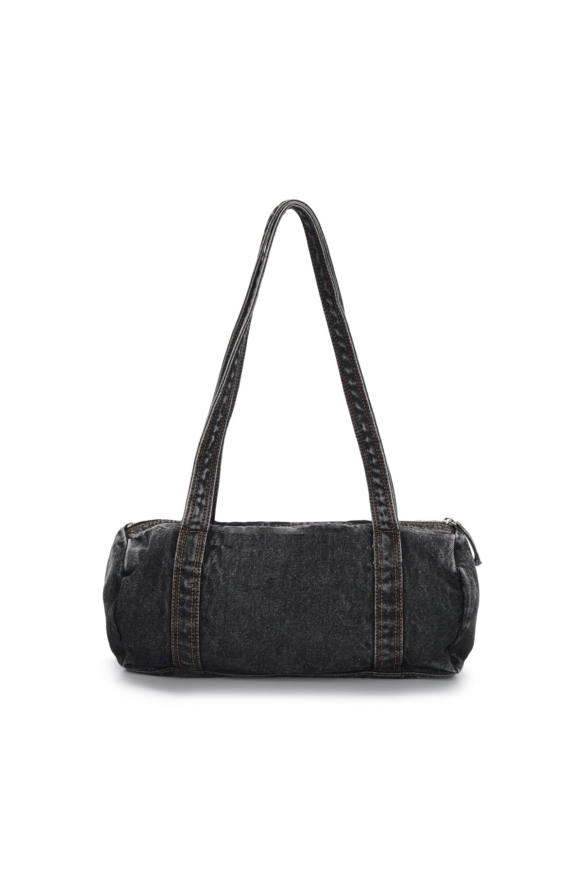 LOGO WASHED DENIM DUFFEL BAG IN BLACK