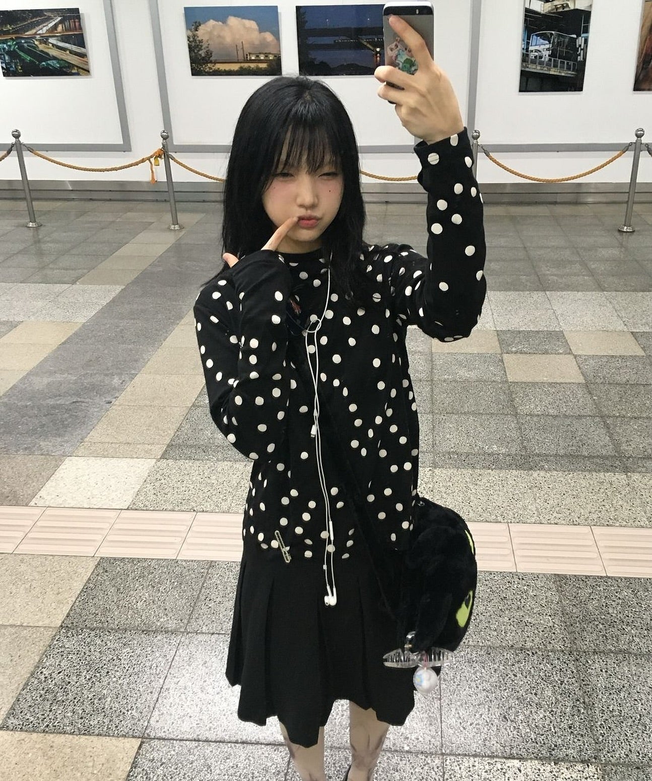 Afternude - DOT HOODIE (BLACK)