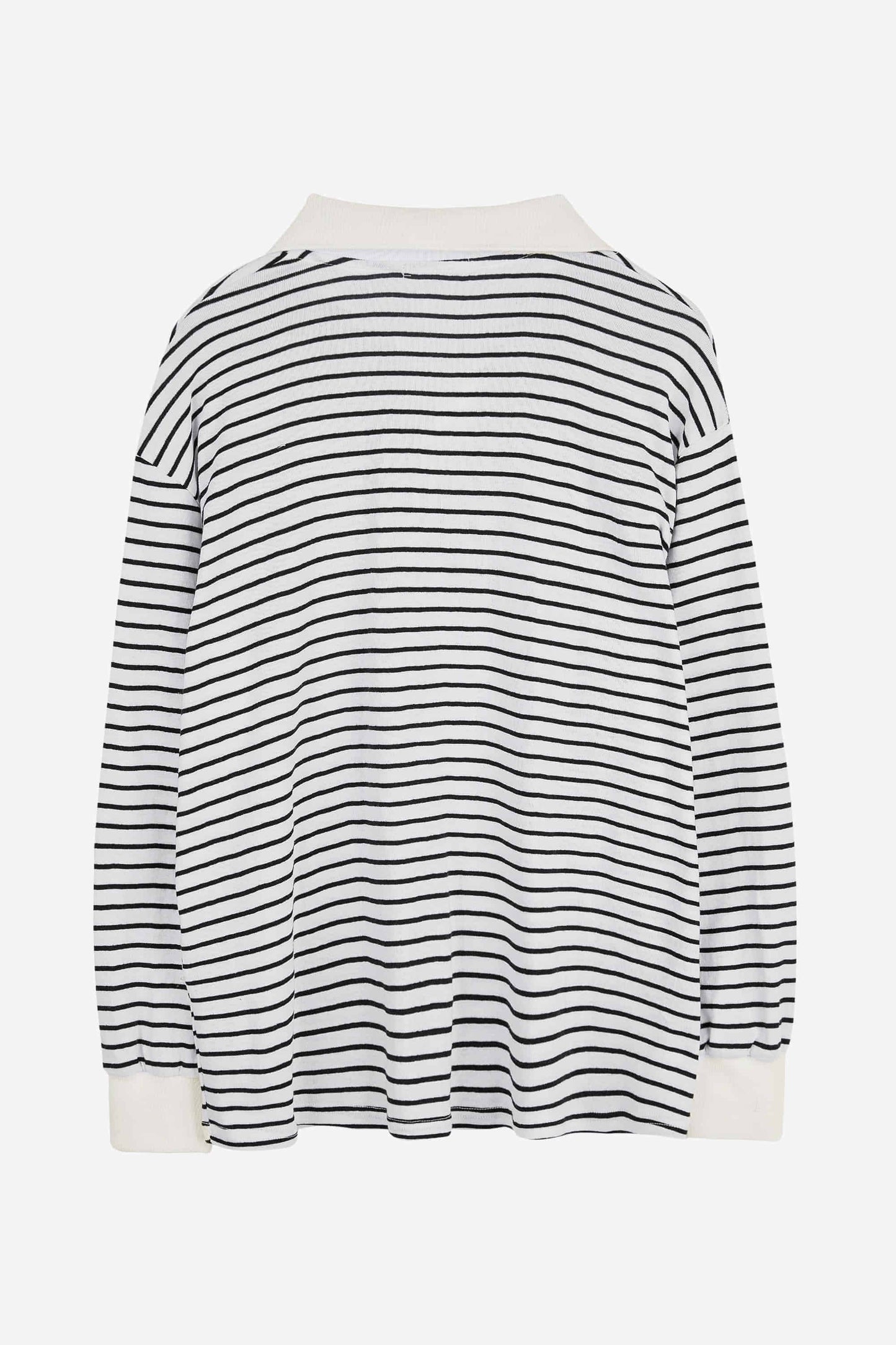 cerric - STRIPE BUTTON PINCH TOP / WHITE