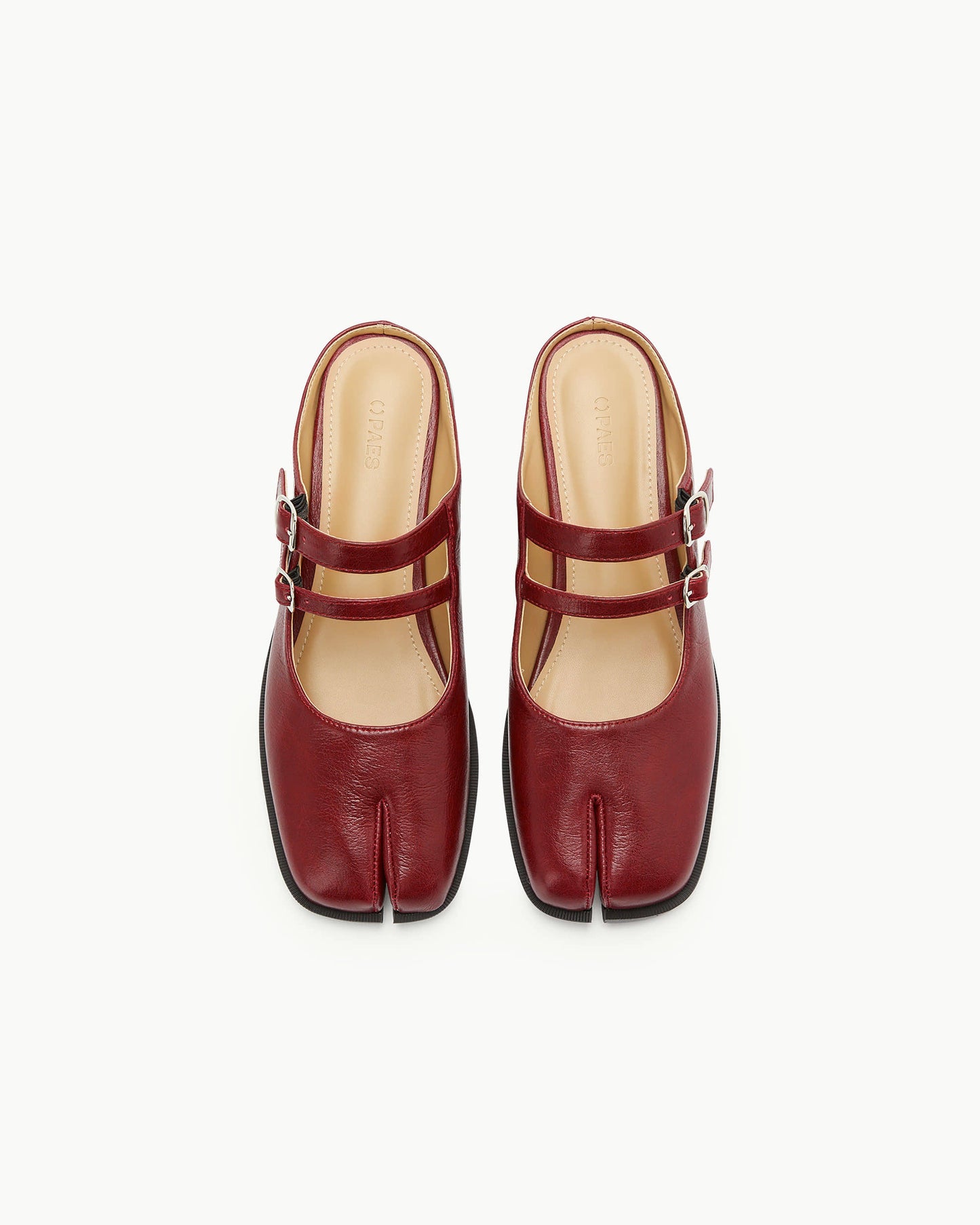 PAES - Double Buckle Mule / Burgundy