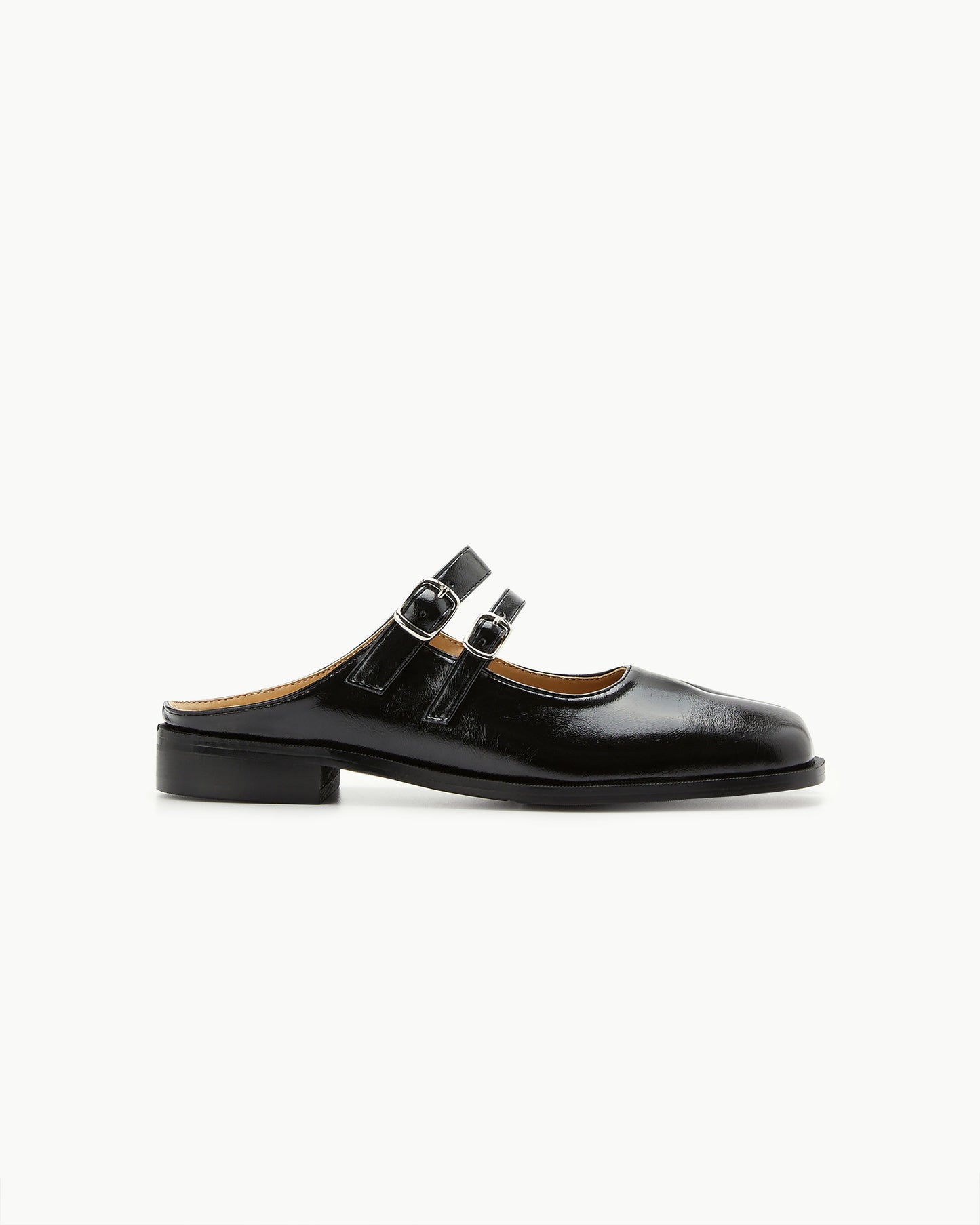PAES - Double Buckle Mule / Black