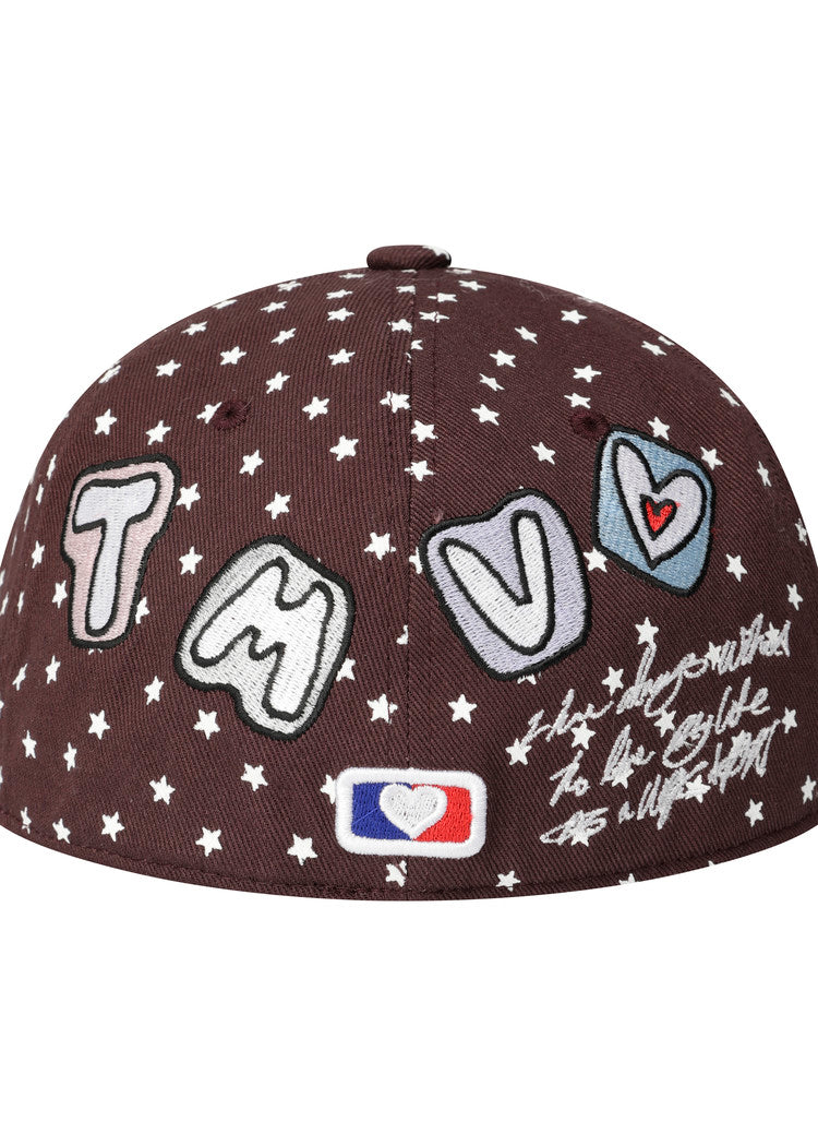 the museum visitor - TMV PATCH EMBROIDERY CAP (WINE)