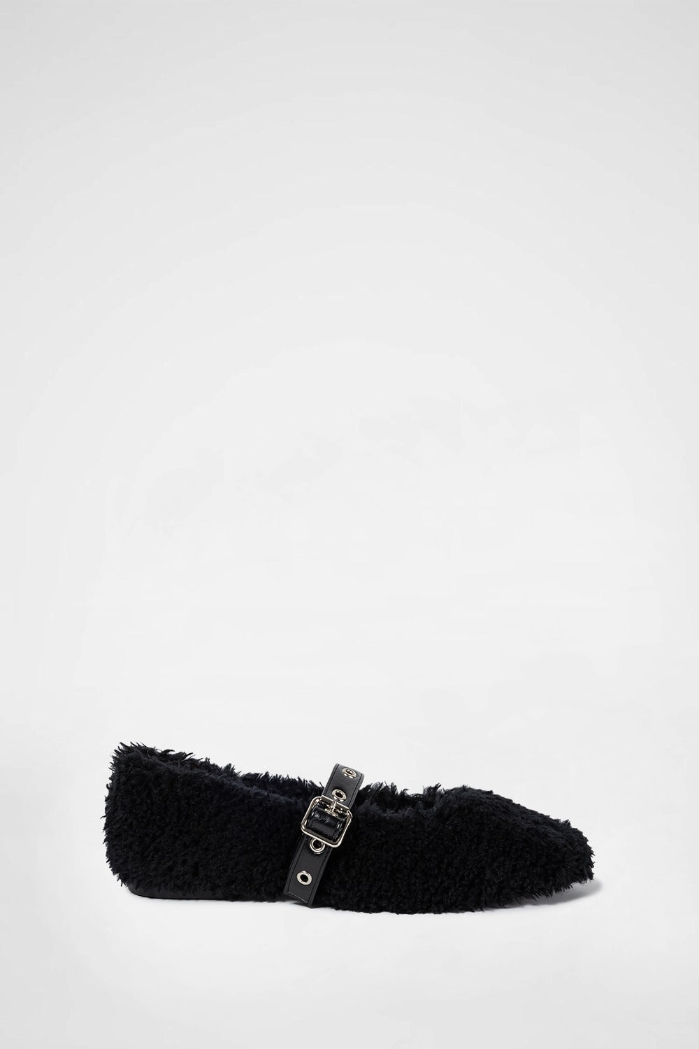 KHIHO - BOUCLE BALLERINA FLAT / BLACK