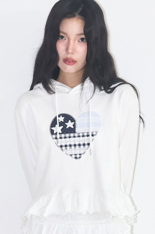 illigo - Tiny Lace Hoodie White