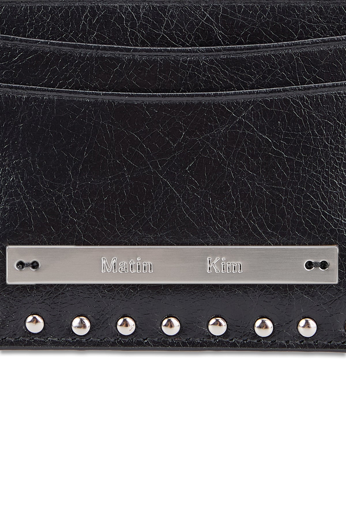 Matin Kim - WESTERN STUD CARD WALLET IN BLACK