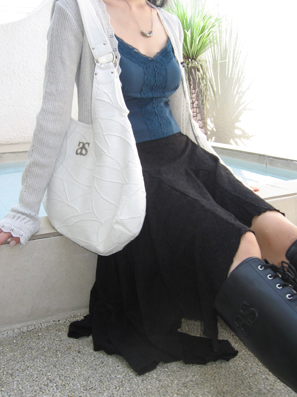 ASON - BECKY SHOULDER BAG / WHITE