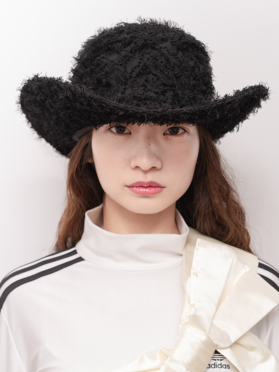 BOHO FRINGE FEDORA IN BLACK