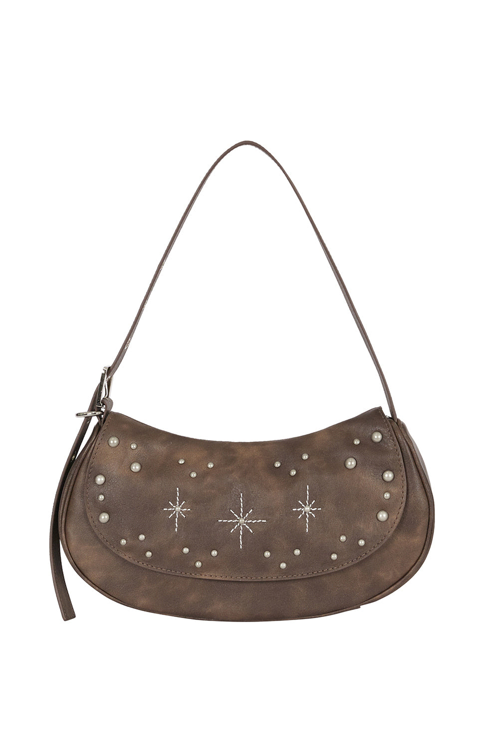 illigo - Stud Ornament Hobo Bag Black