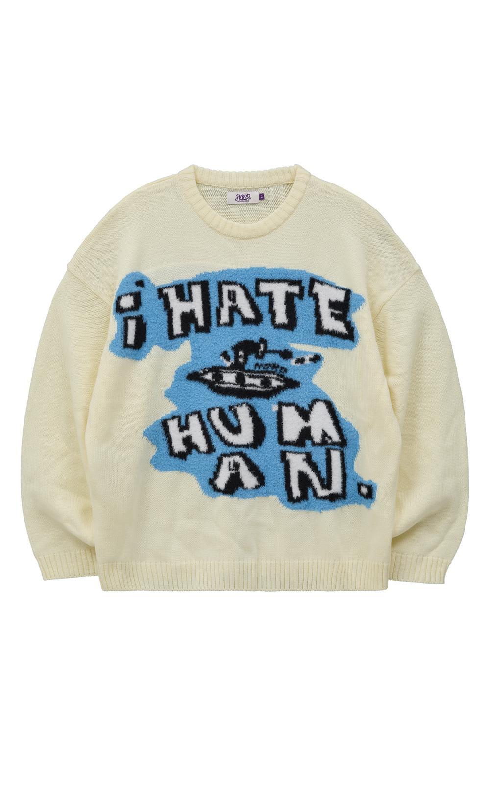 HOODHOOD - I HATE HUMAN Knit Ivory