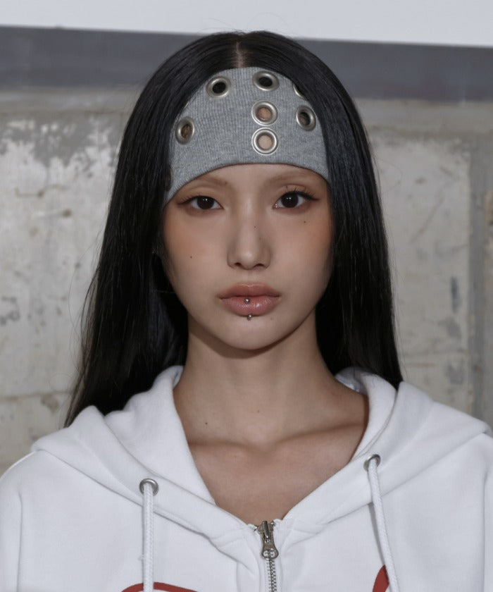Fancyclub - FF EYELET HAIRBAND (GRAY) F25ZE034