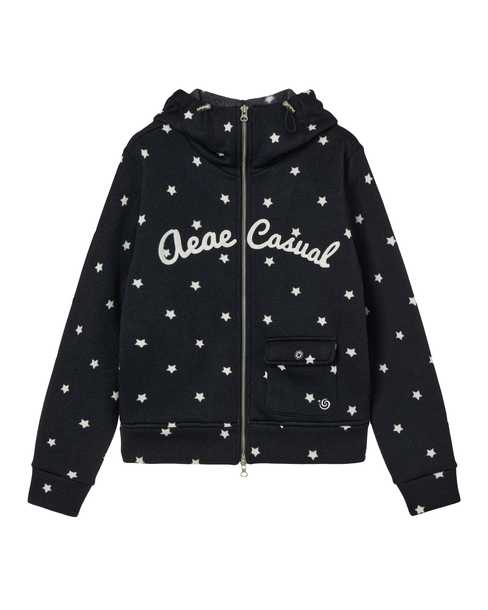 aeae - STAR HIGH NECK ZIP UP [BLACK] – lolamoon.co