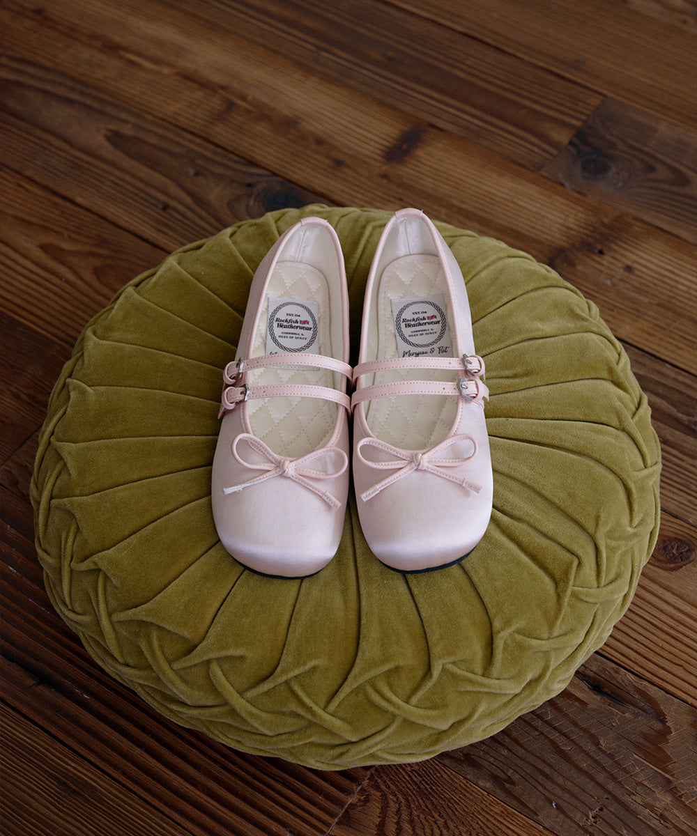 Rockfish Weatherwear - SQUARE TOE TWO STRAP MARYJANES(SATIN) - 3 colors