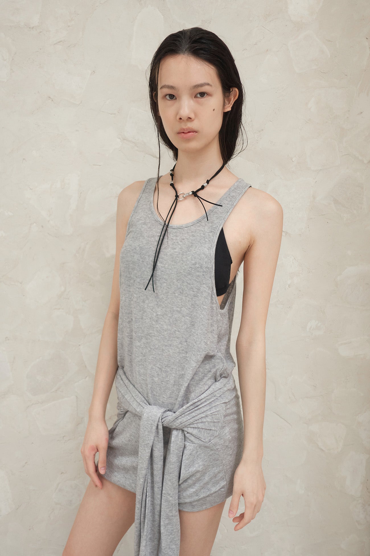 cerric - SUEDE KEY CHAIN NECKLACE / BLACK