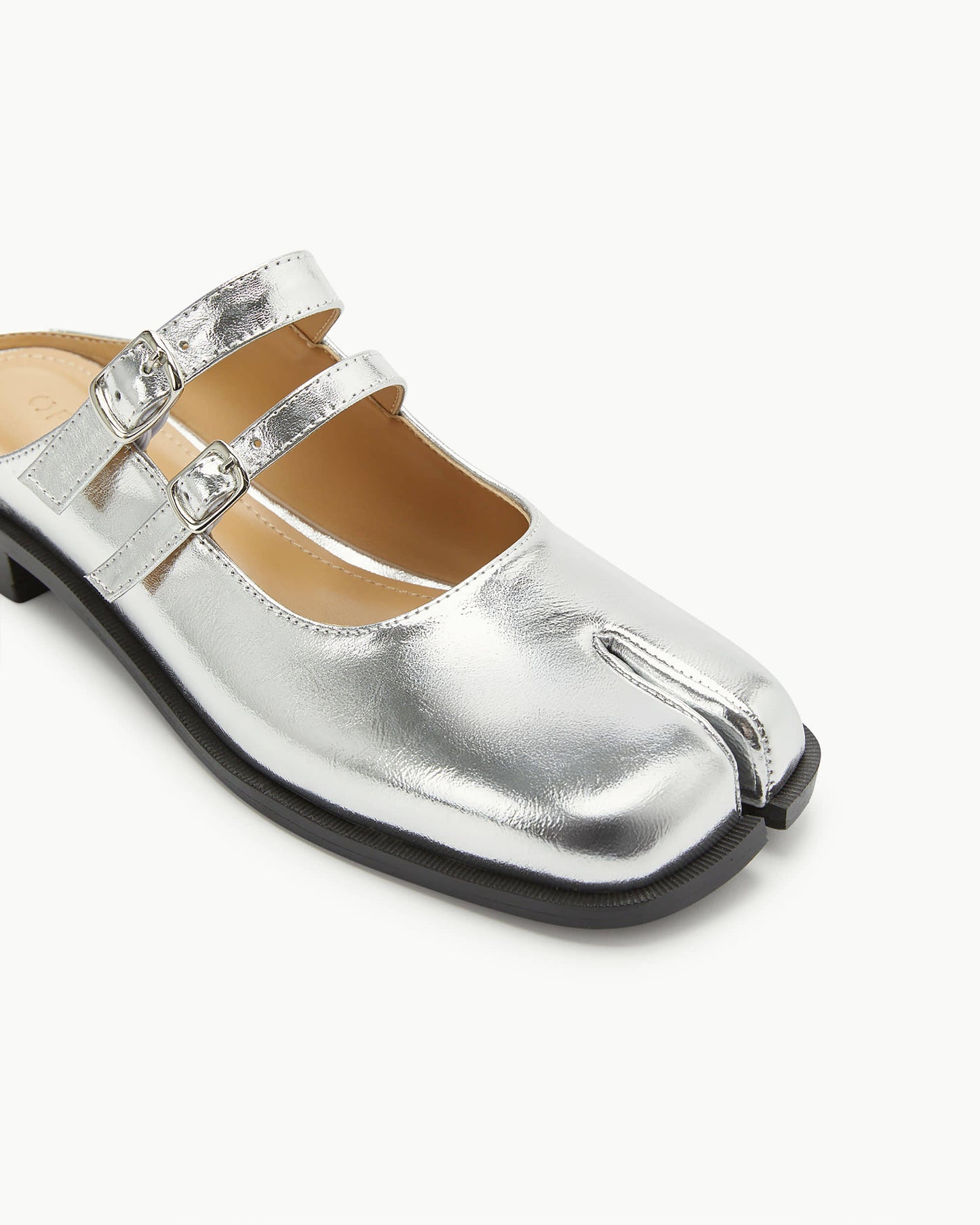 PAES - Double Buckle Mule / Silver
