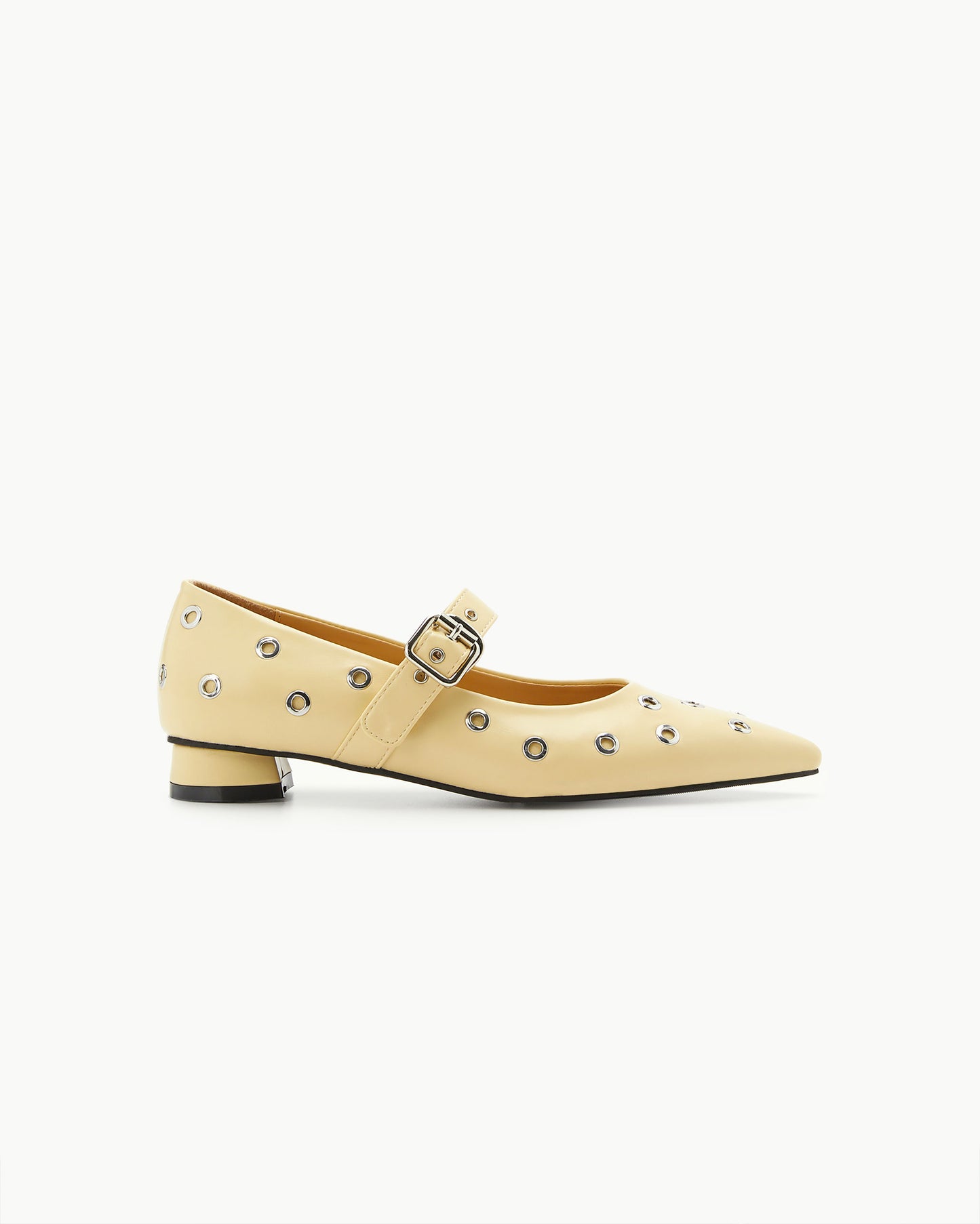 PAES - Eyelet Buckle Flat / Butter