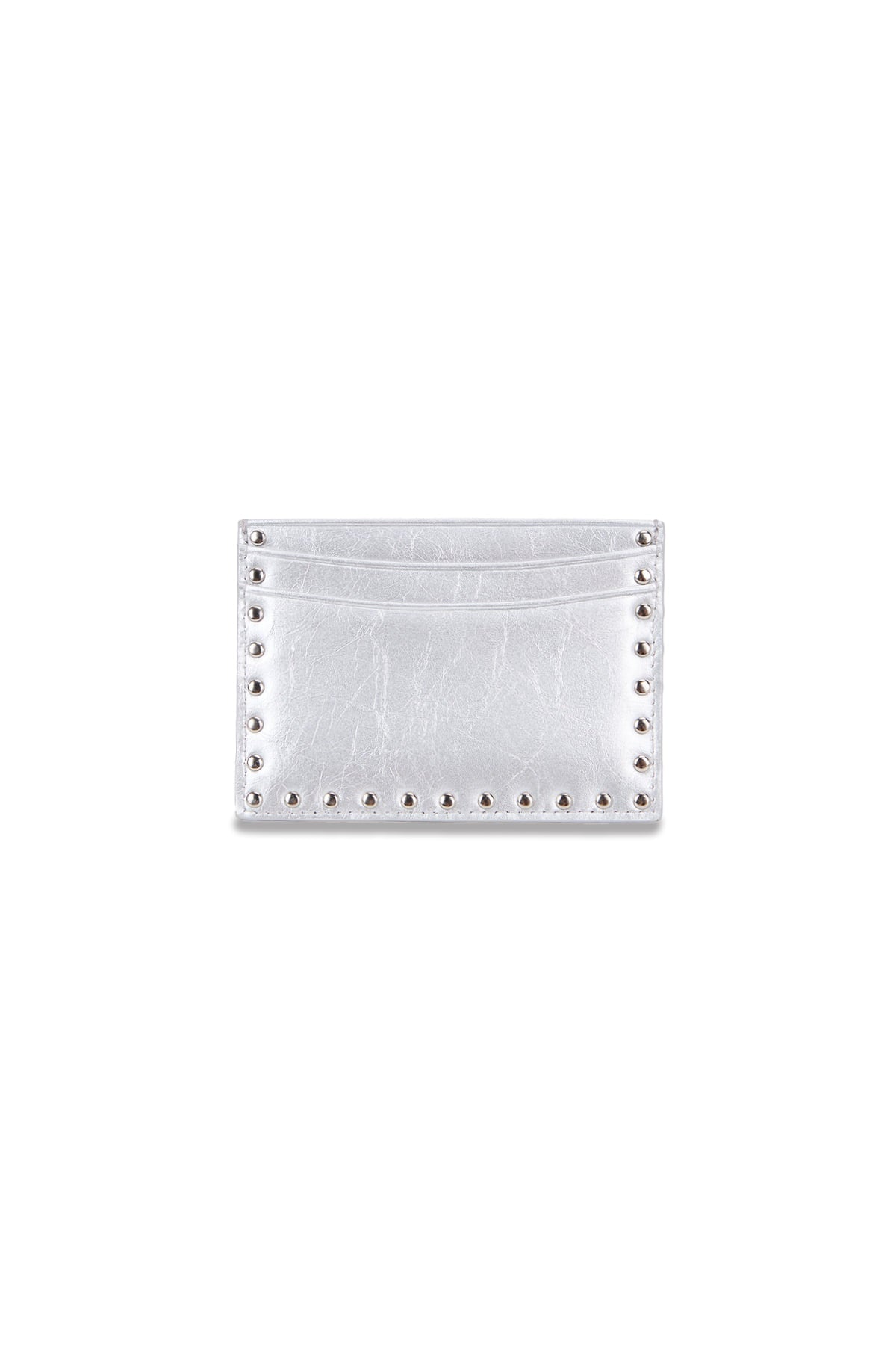 Matin Kim - WESTERN STUD CARD WALLET IN SILVER