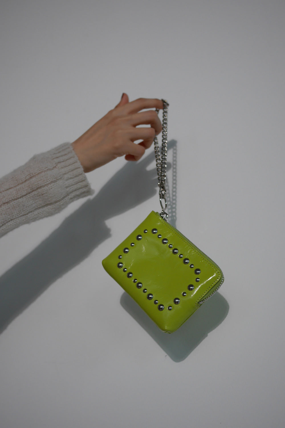 KHIHO - STUD POPO POUCH / LIME