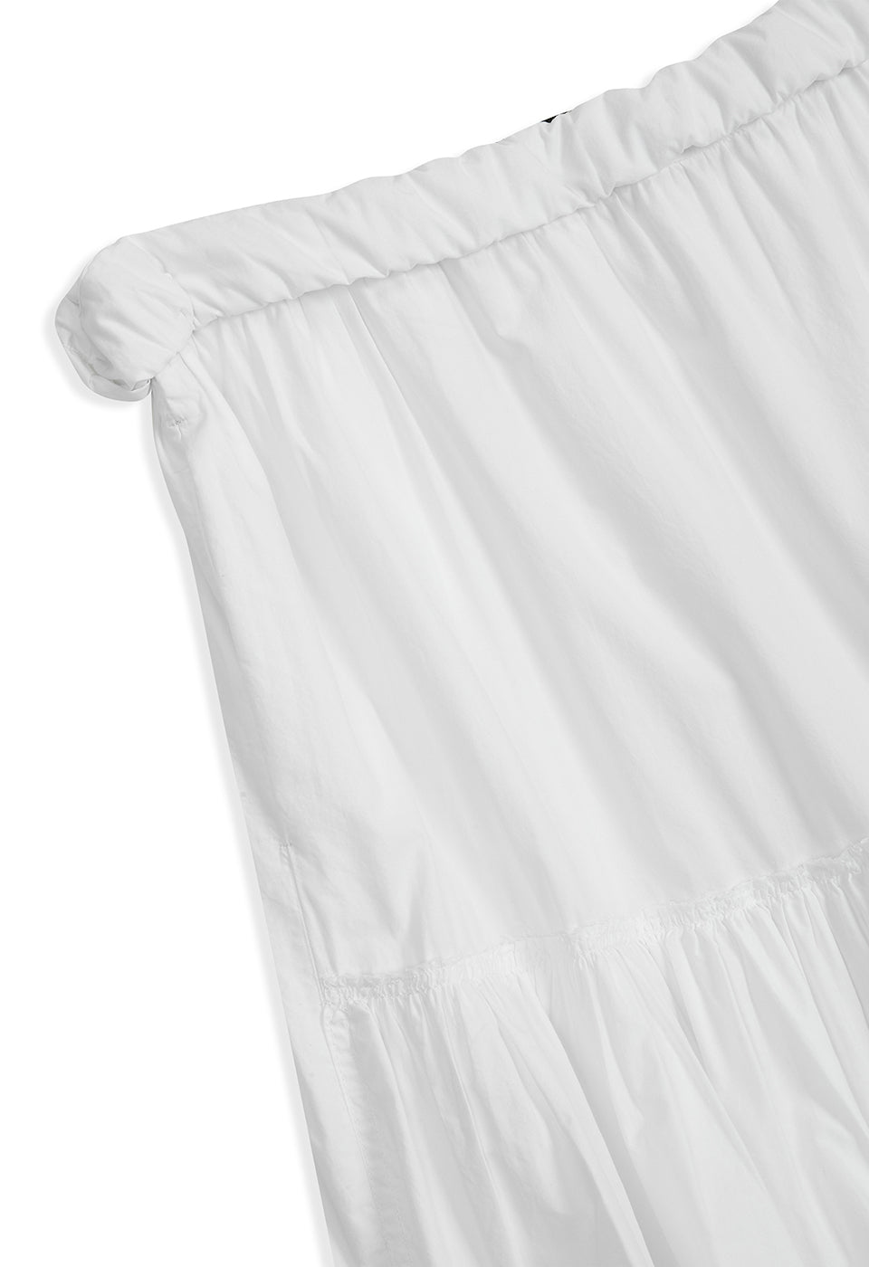 OPENYY - ROLLED WAIST TIERED SKIRT, WHITE