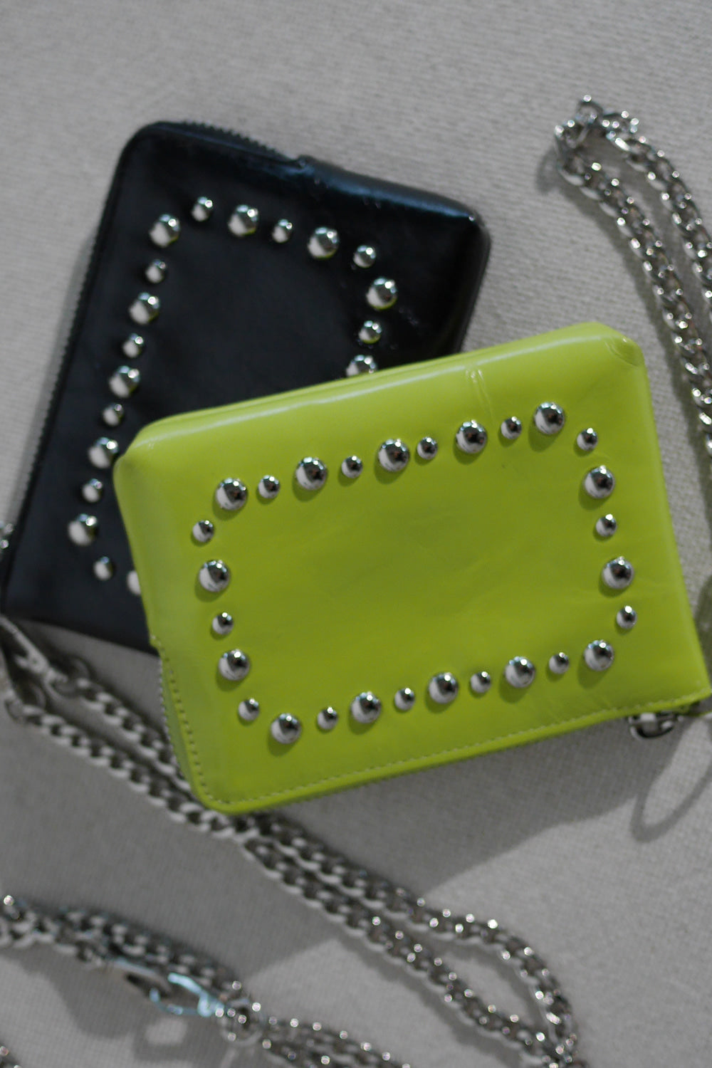 KHIHO - STUD POPO POUCH / LIME