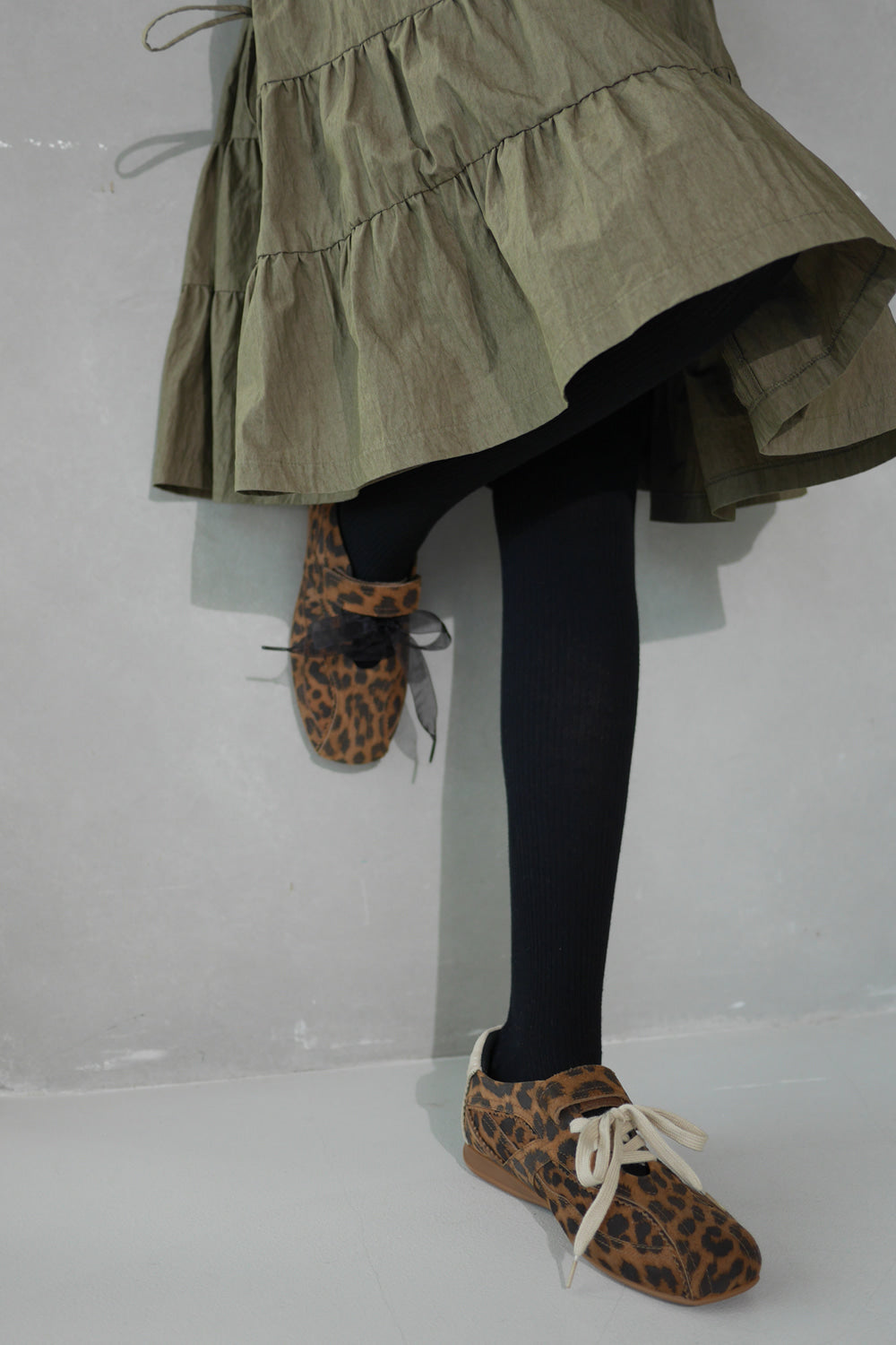 KHIHO - PINKING MARY JANE SNEAKERS / LEOPARD