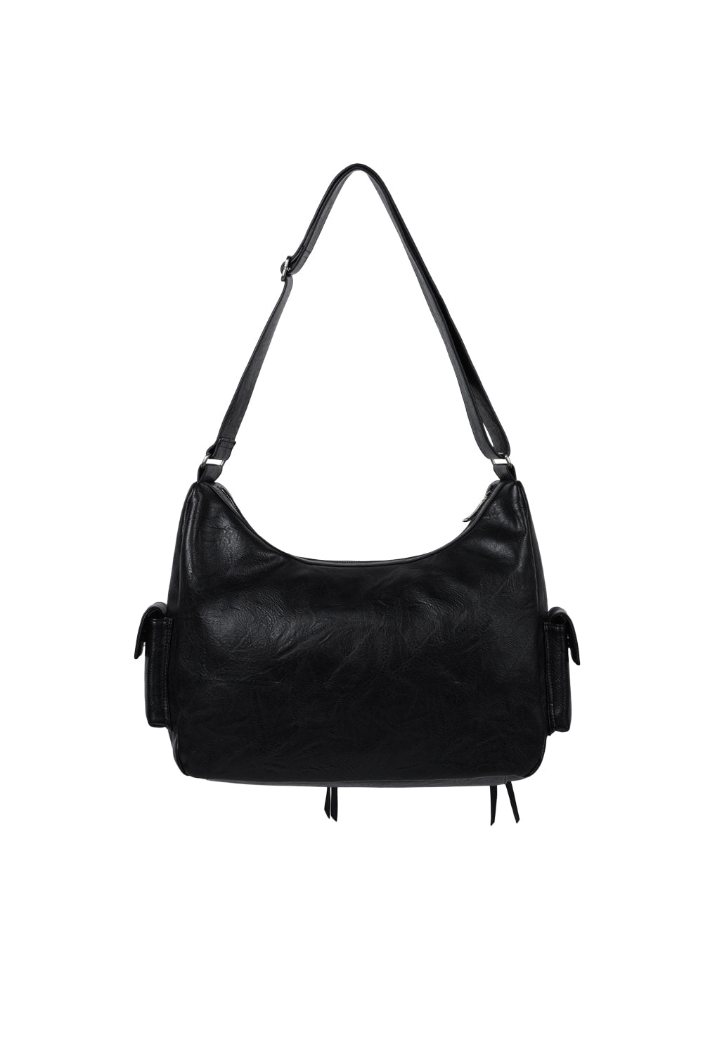 IUGA - Multi Pocket Leather Bag (Black)