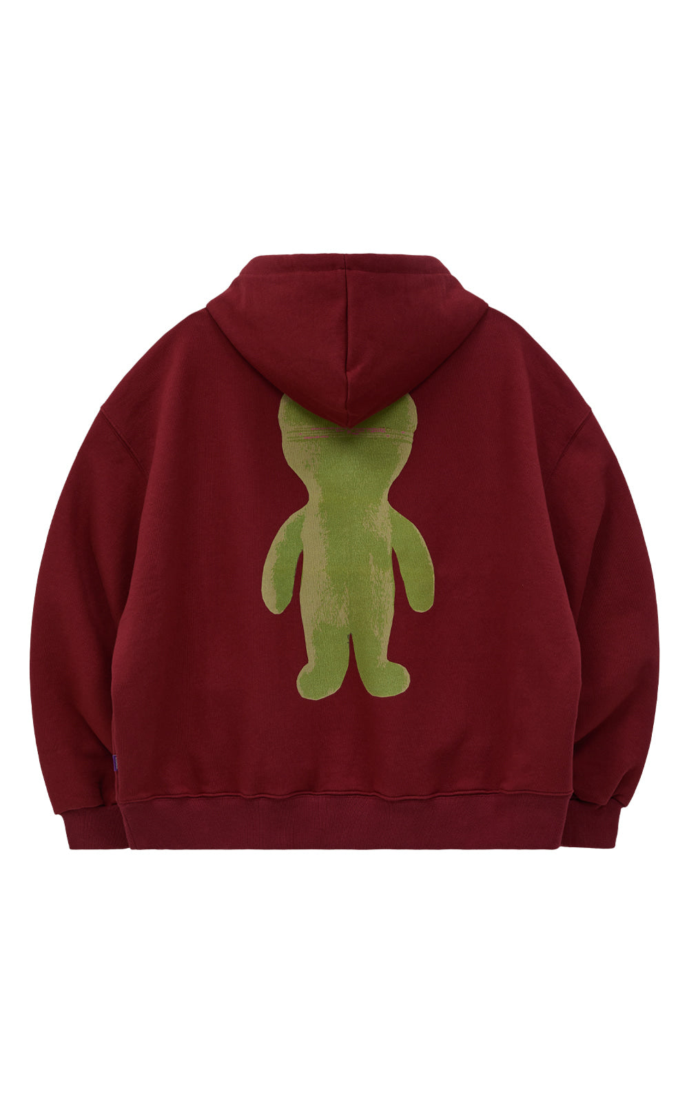 HOODHOOD - Alien Graphic Overfit Hoodie Burgundy