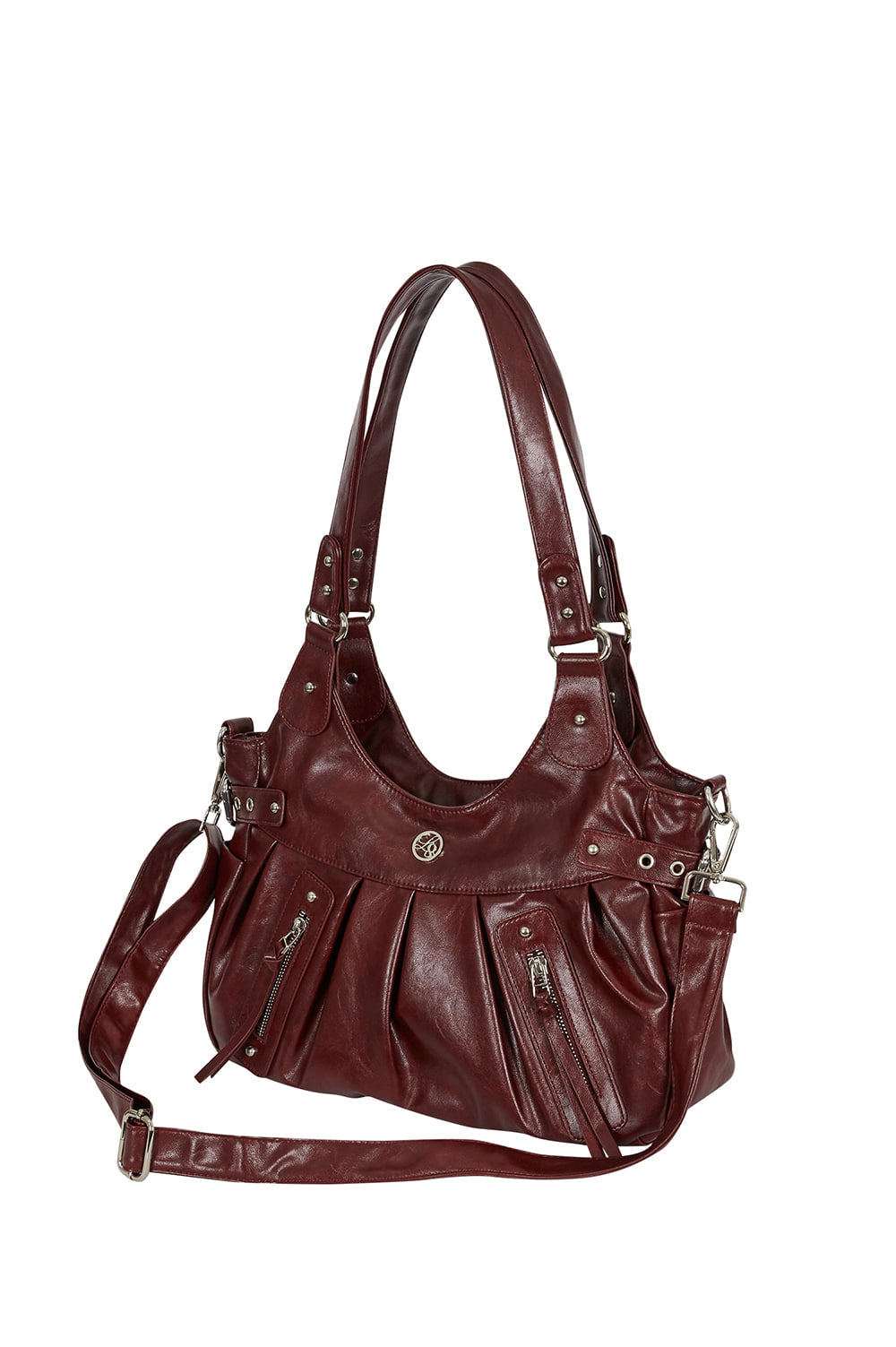 illigo - Amber Buckle Shoulder Bag Burgundy