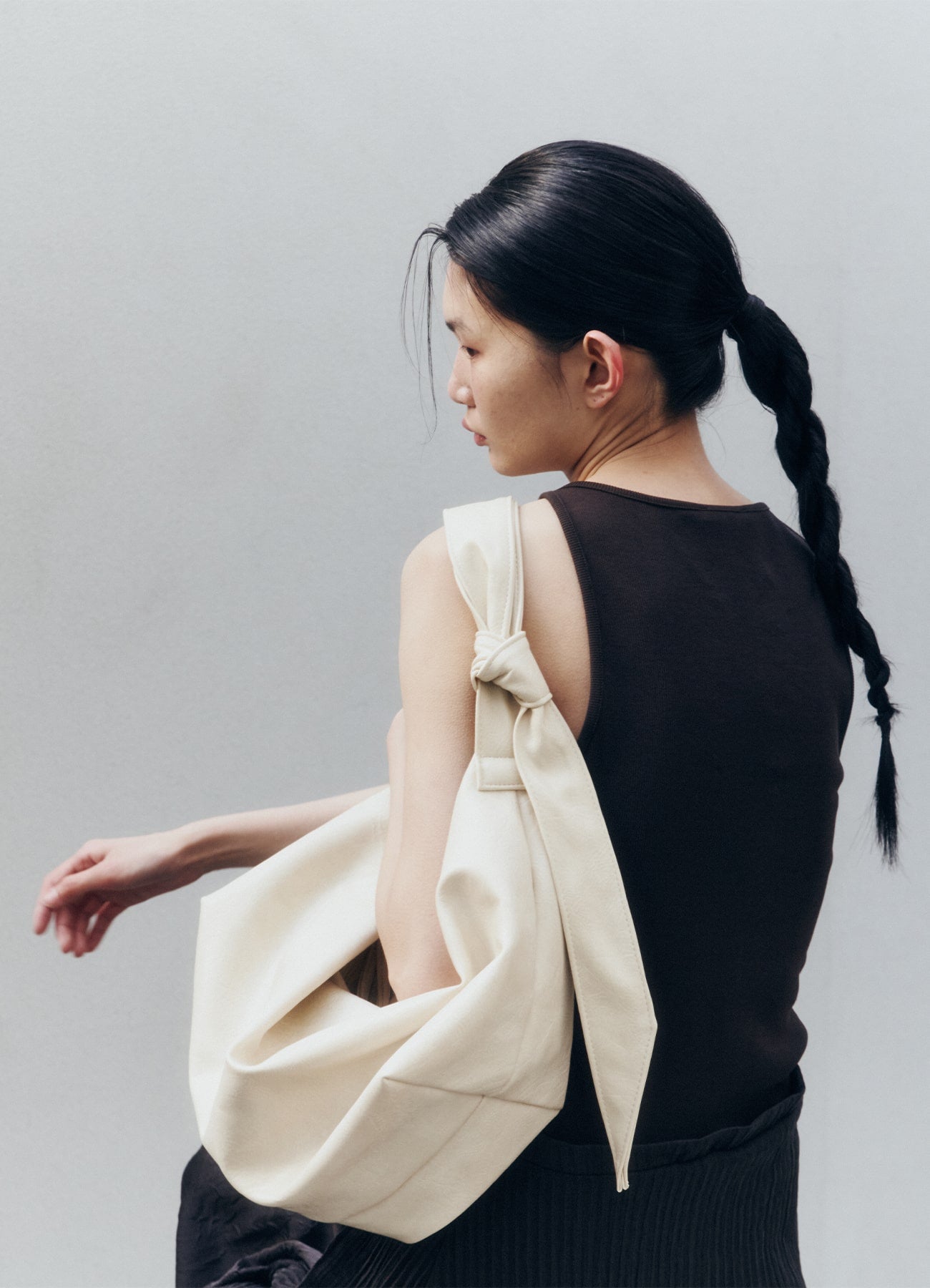 yahnsisi - Large Note Boat Bag - Cream