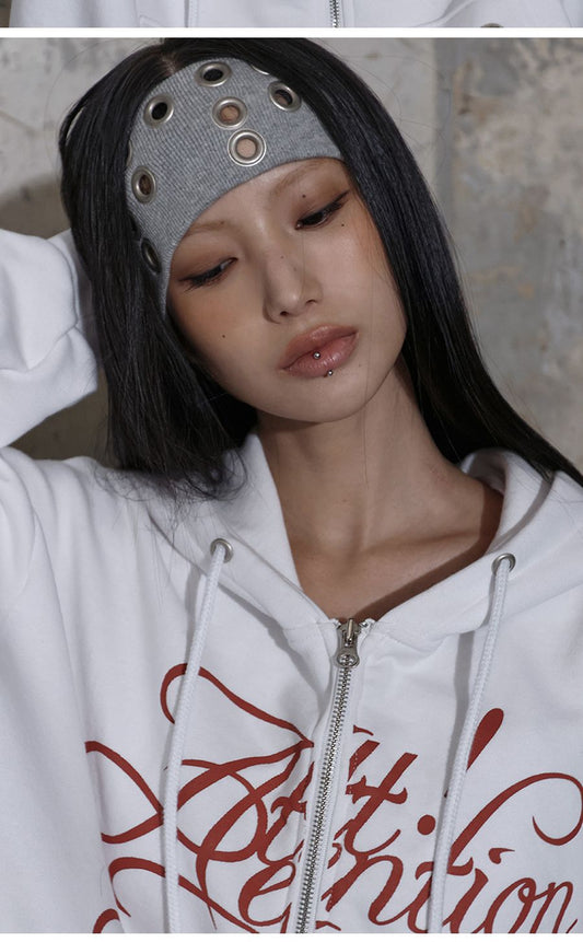 Fancyclub - FF EYELET HAIRBAND (GRAY) F25ZE034