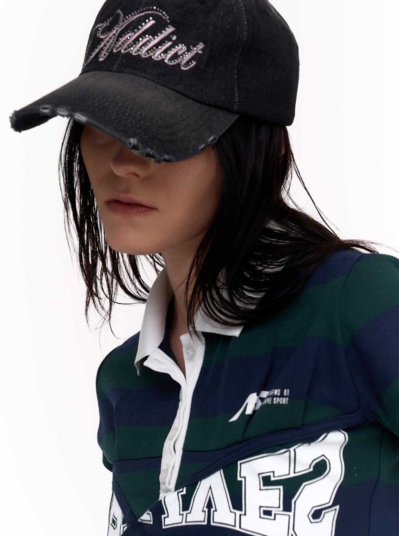 2000archives - SPIKE ADDICT CAP (BLACK DENIM) (해외배송 가능상품)