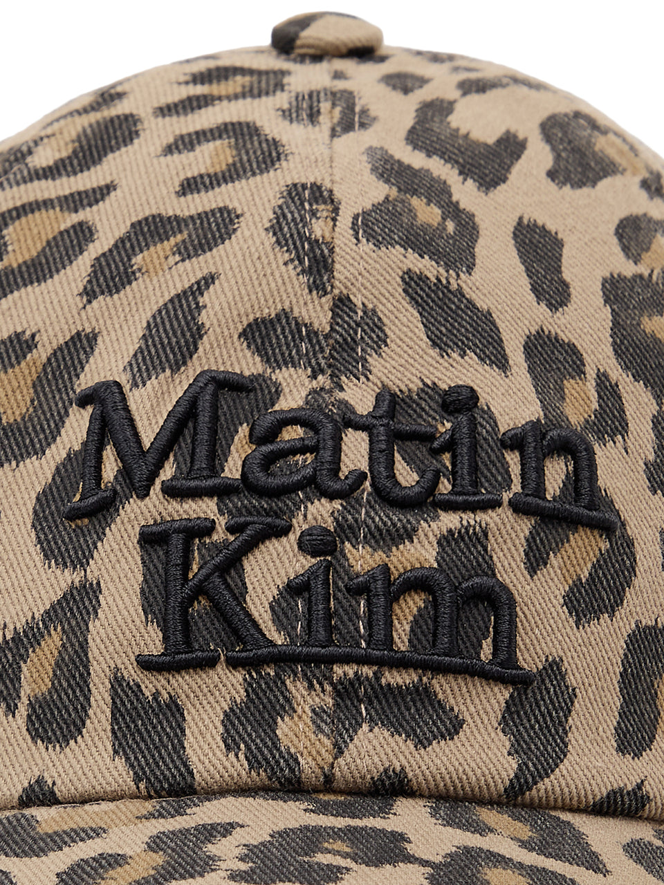 Matin Kim - MATIN LEOPARD VOLUME LOGO BALL CAP IN BEIGE