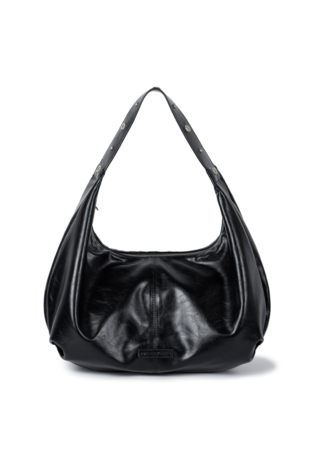 IUGA - Studded Strap Hobo Bag (Black)