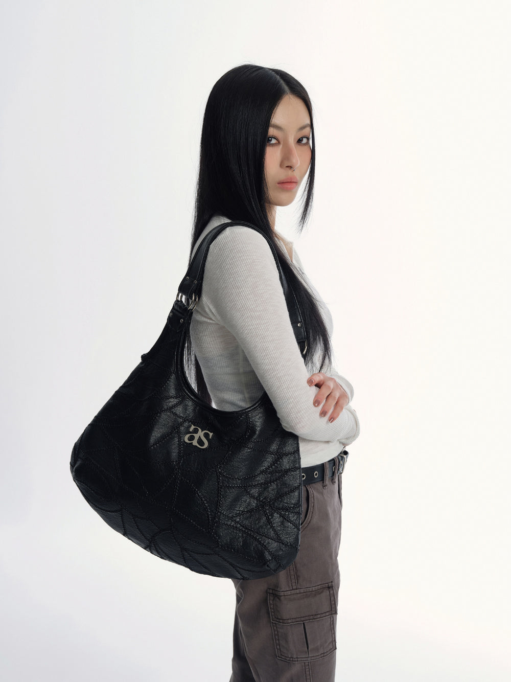 ASON - BECKY SHOULDER BAG / BLACK