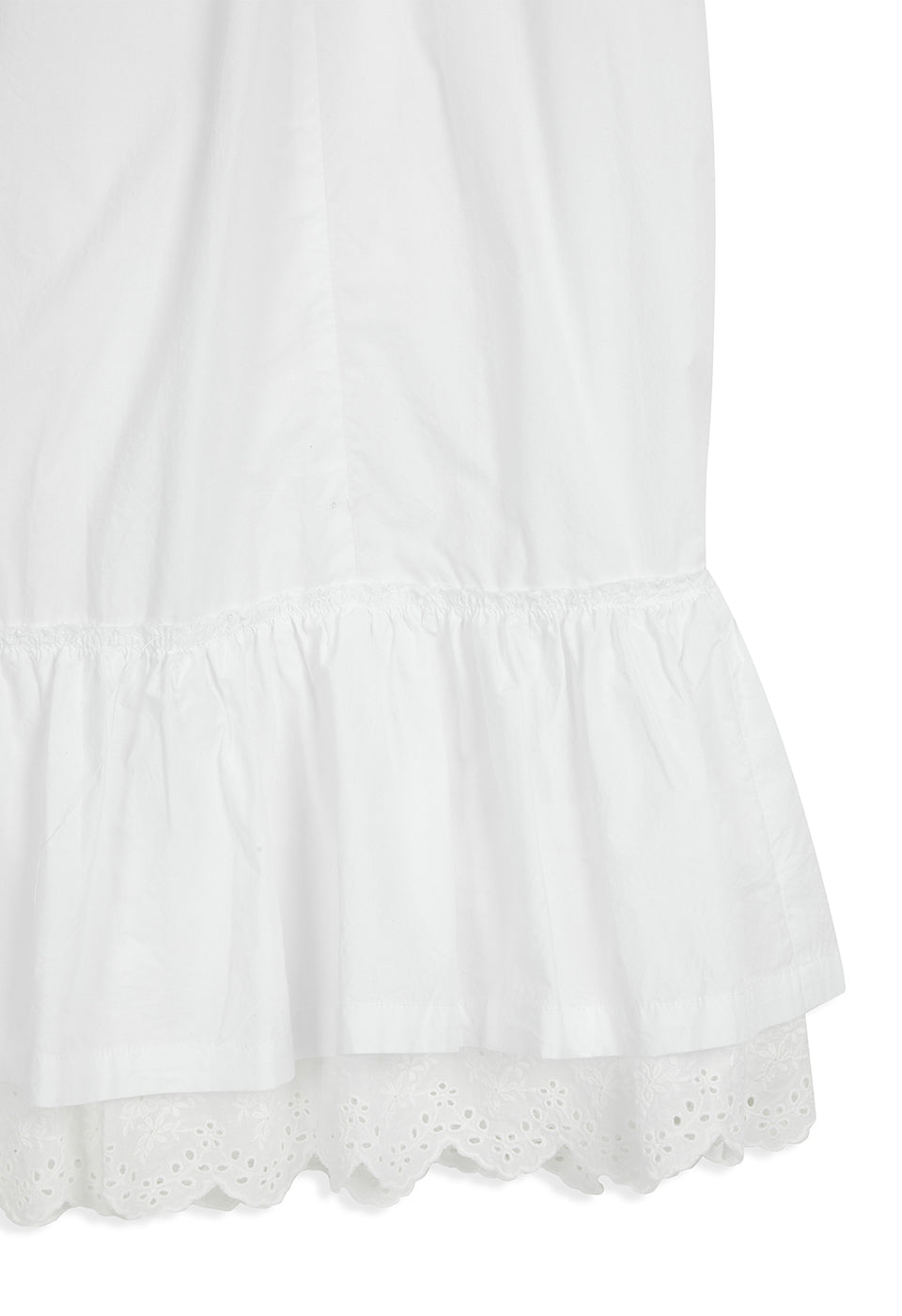 OPENYY - ROLLED WAIST TIERED SKIRT, WHITE