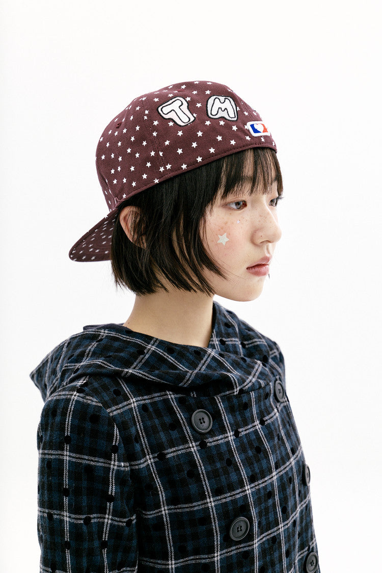 the museum visitor - TMV PATCH EMBROIDERY CAP (WINE)
